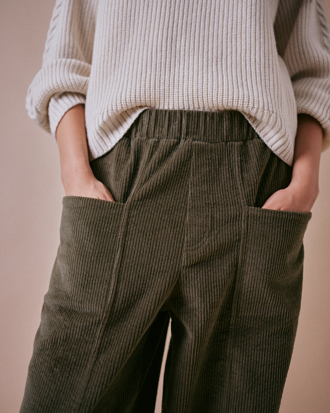 Cord Barrel Leg Trouser