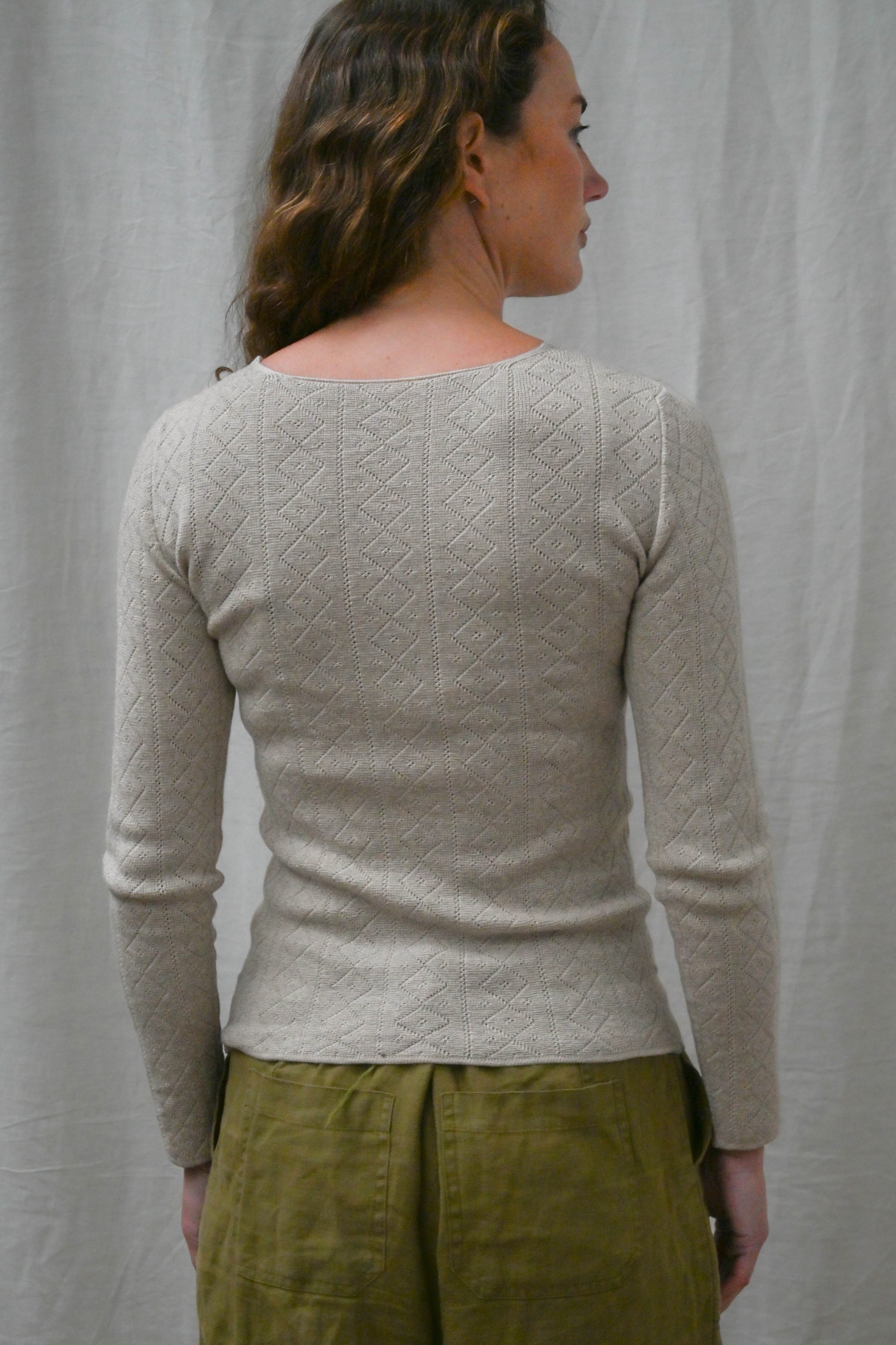 'Tricot De Peau' Fine Merino Base Layer in Light Oatmeal