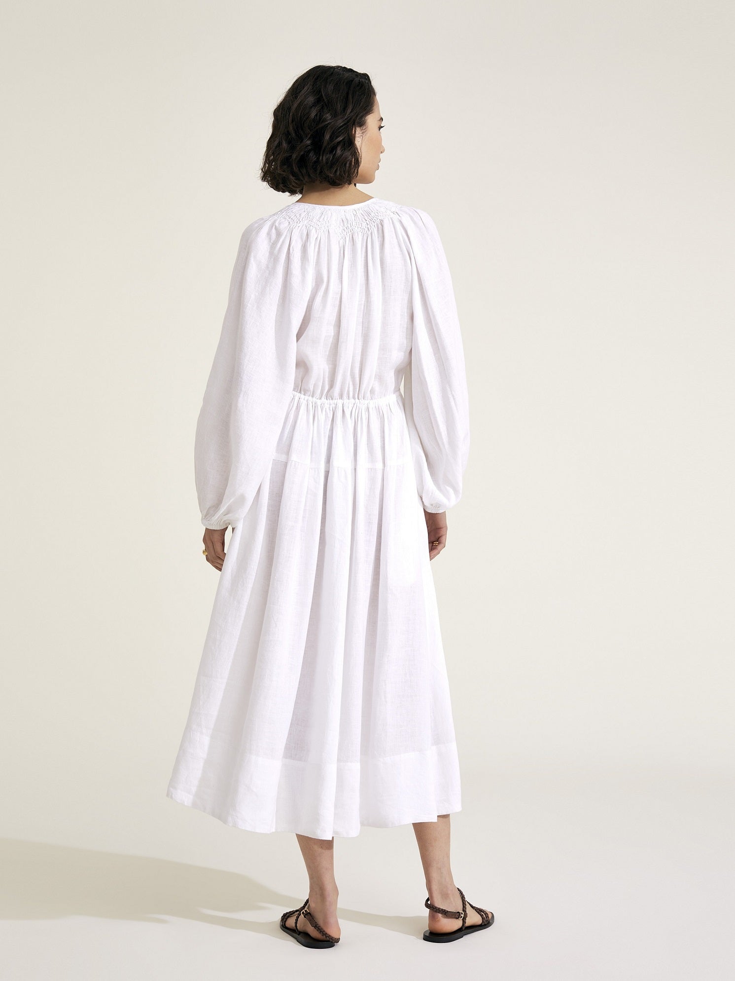 Victorine - White Linen Dress