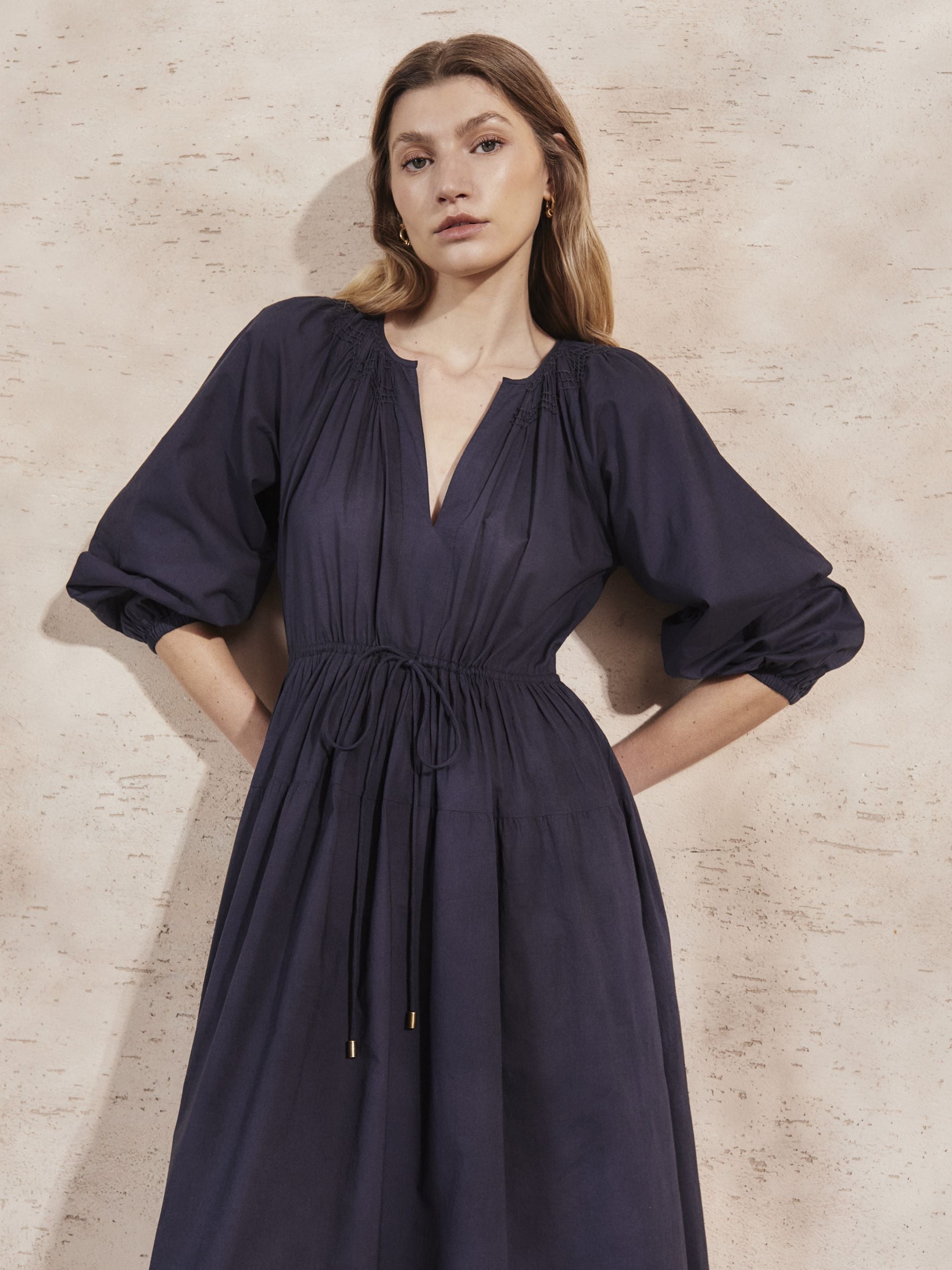 VICTORINE - Midnight Cotton Dress