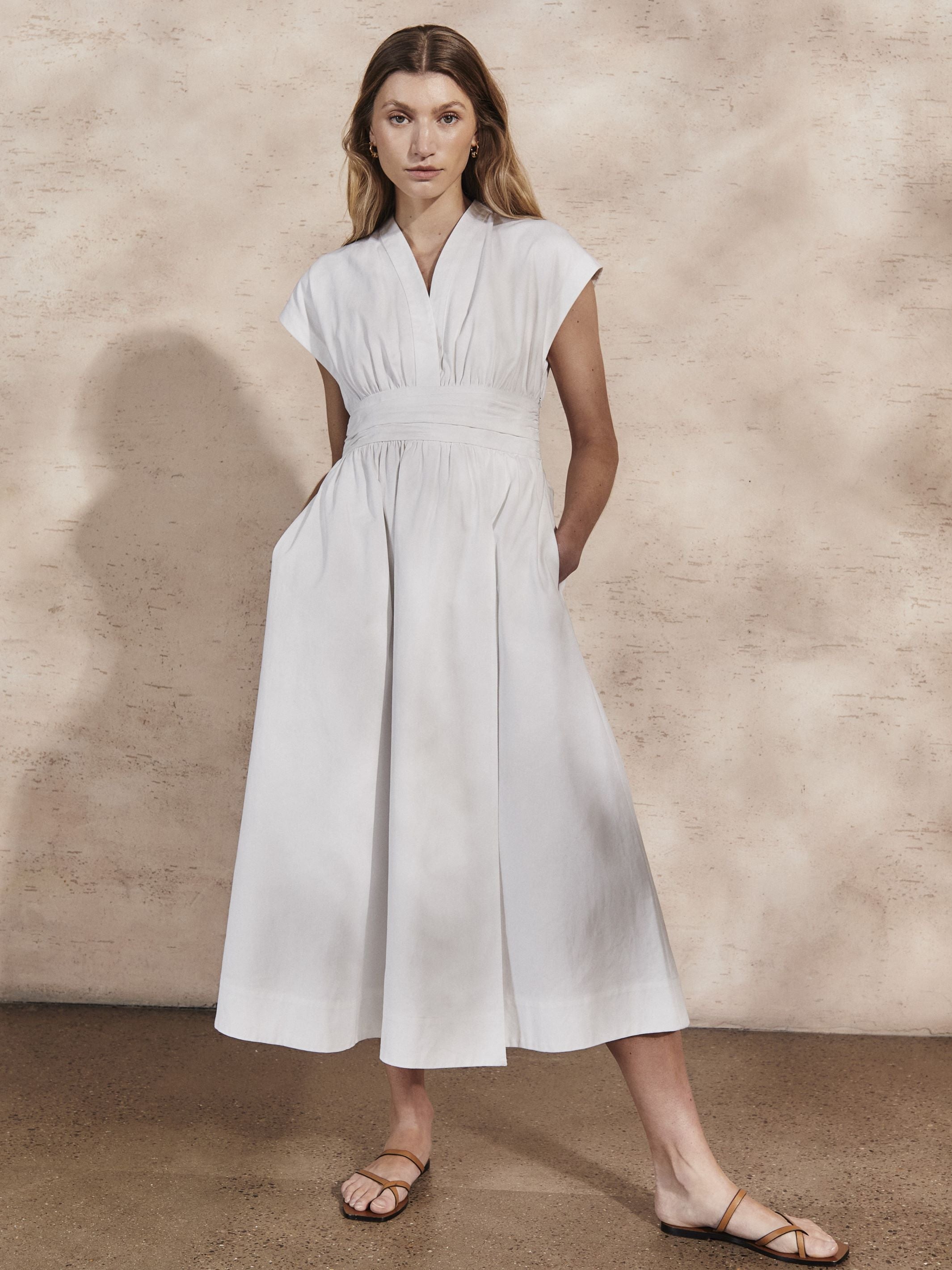 GEORGIA - Pearl Cotton Twill Dress