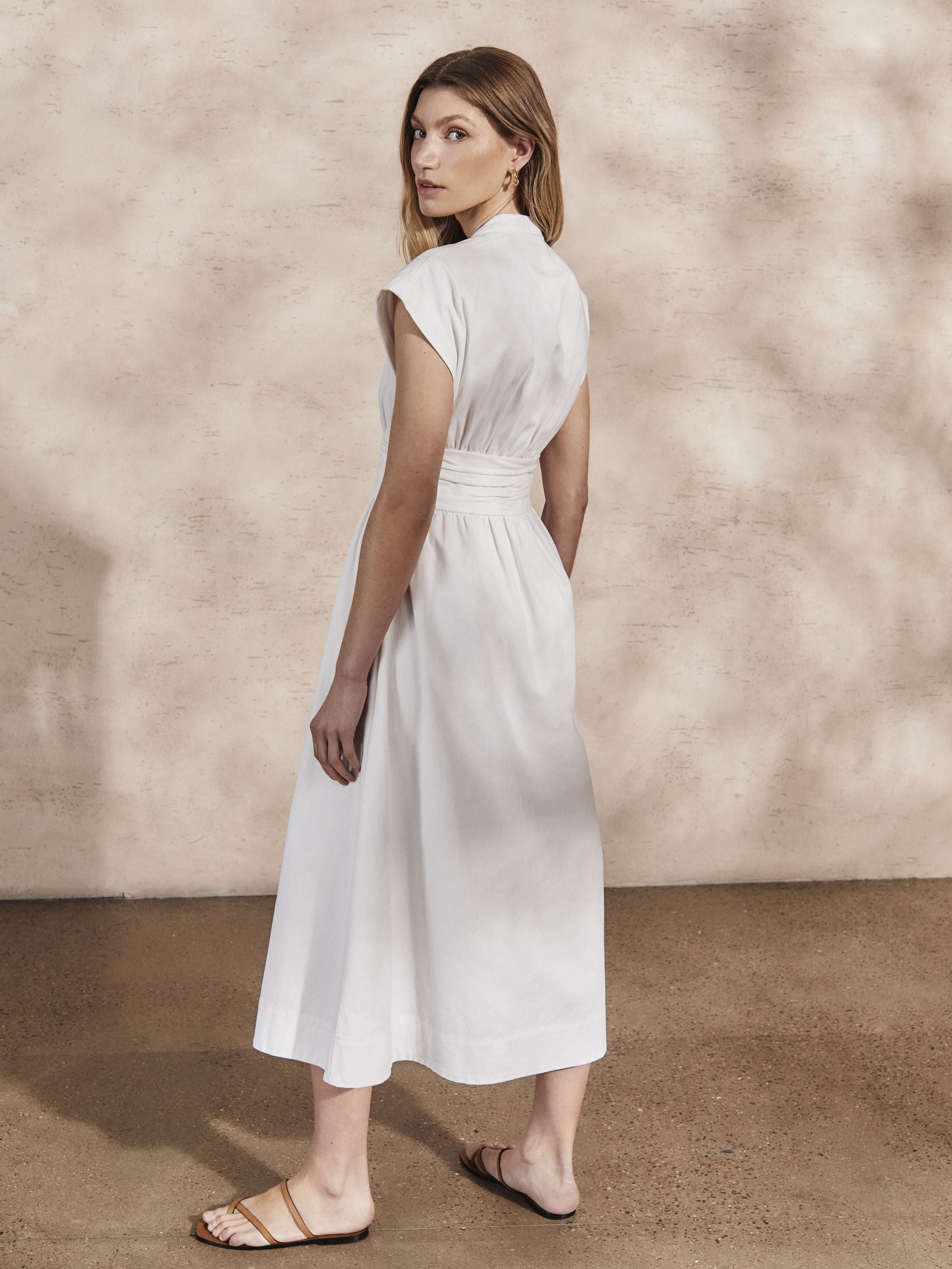GEORGIA - Pearl Cotton Twill Dress