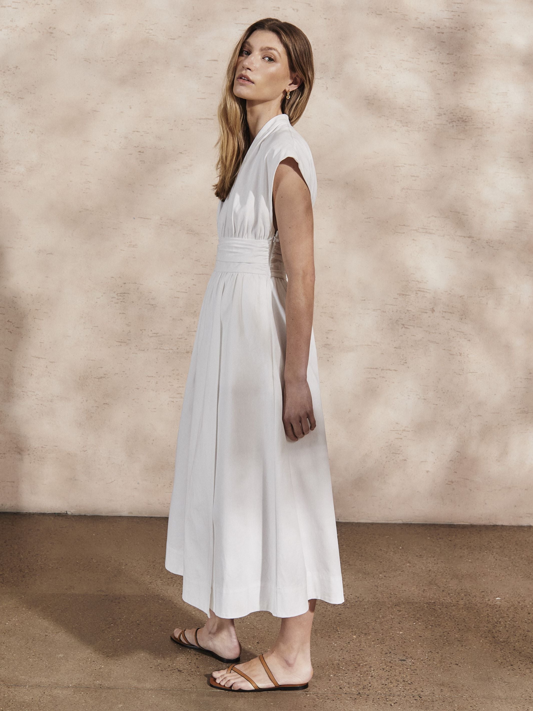 GEORGIA - Pearl Cotton Twill Dress