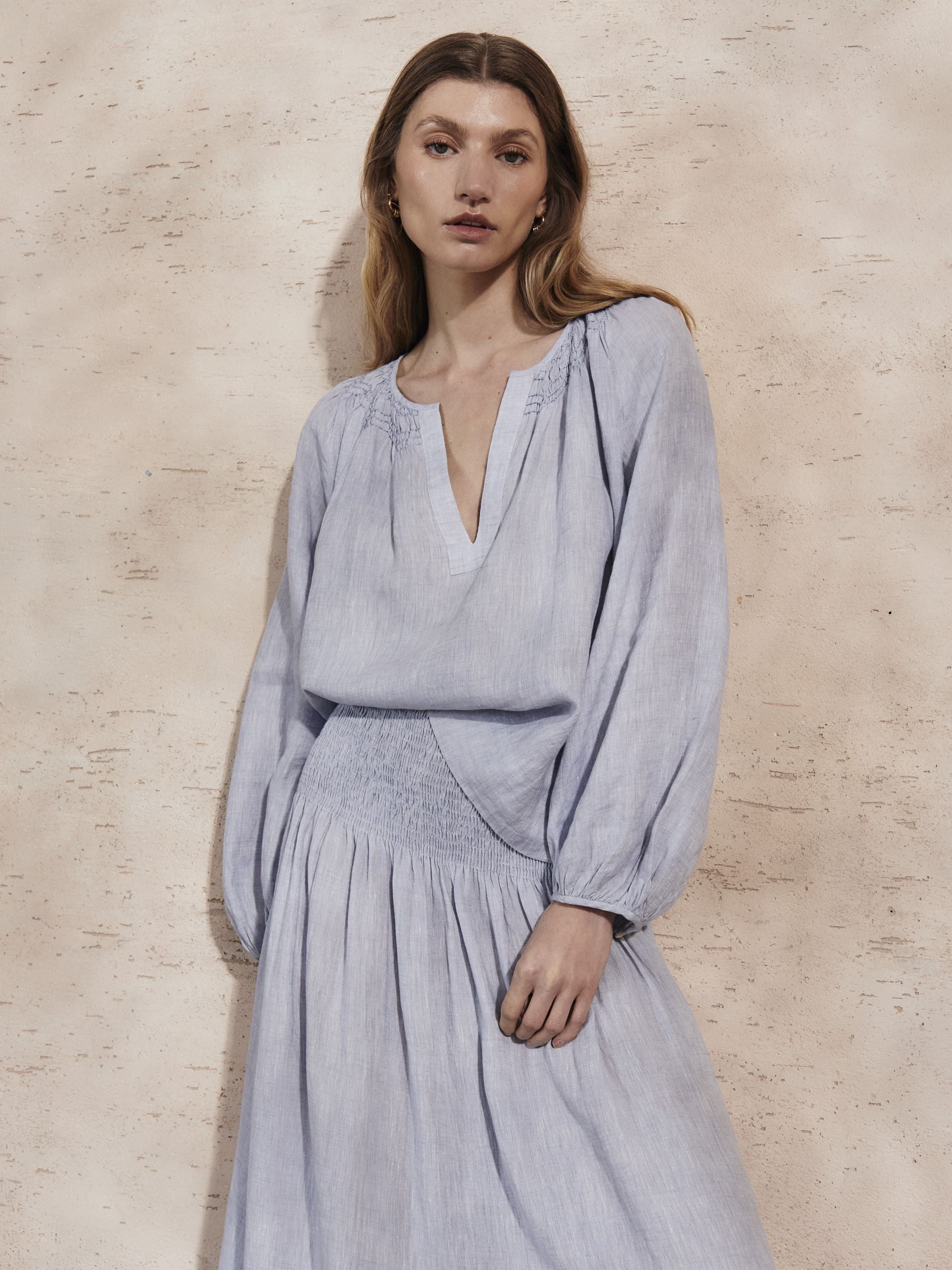 SULA - Sky Linen Skirt