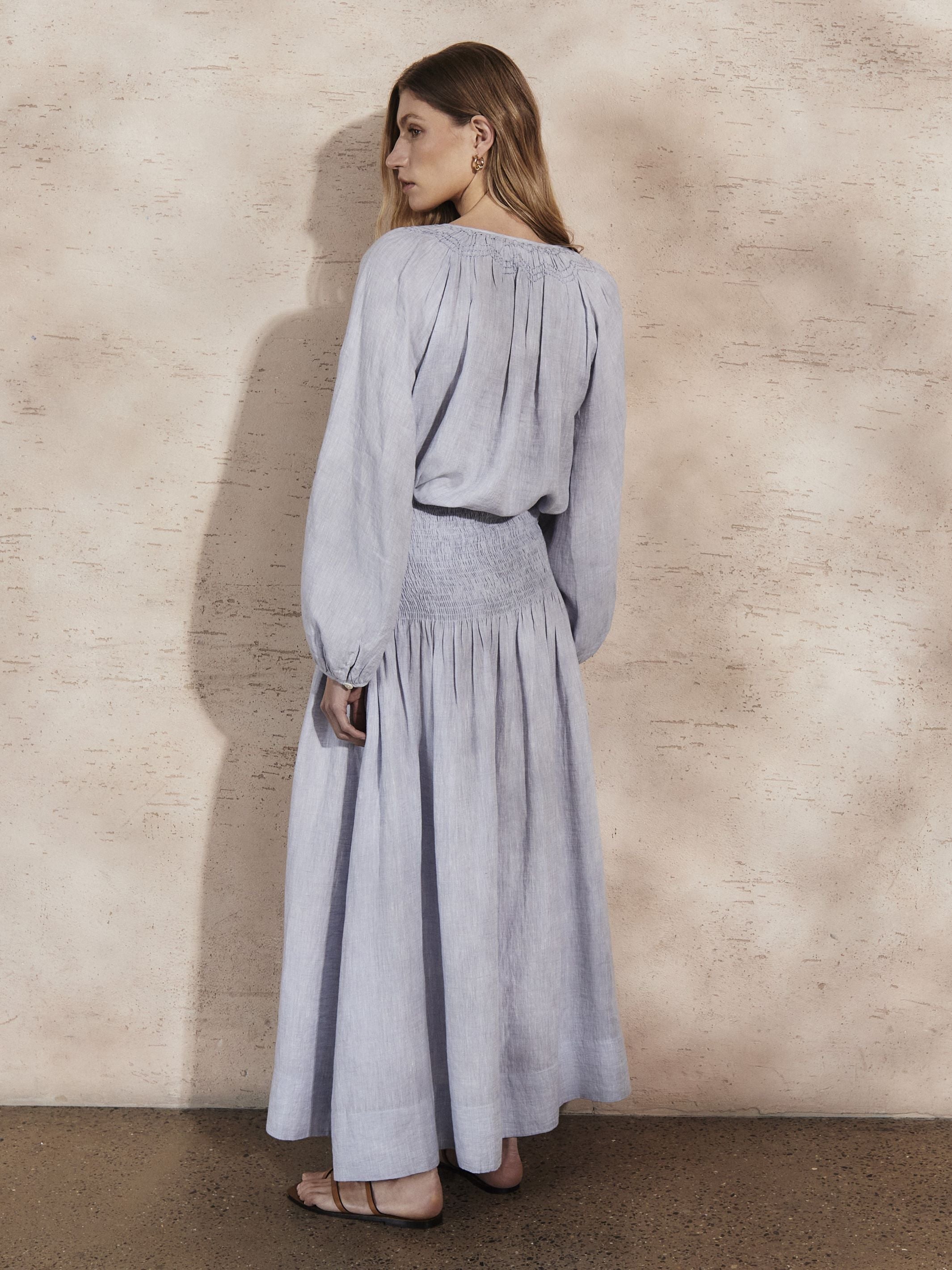 SULA - Sky Linen Skirt