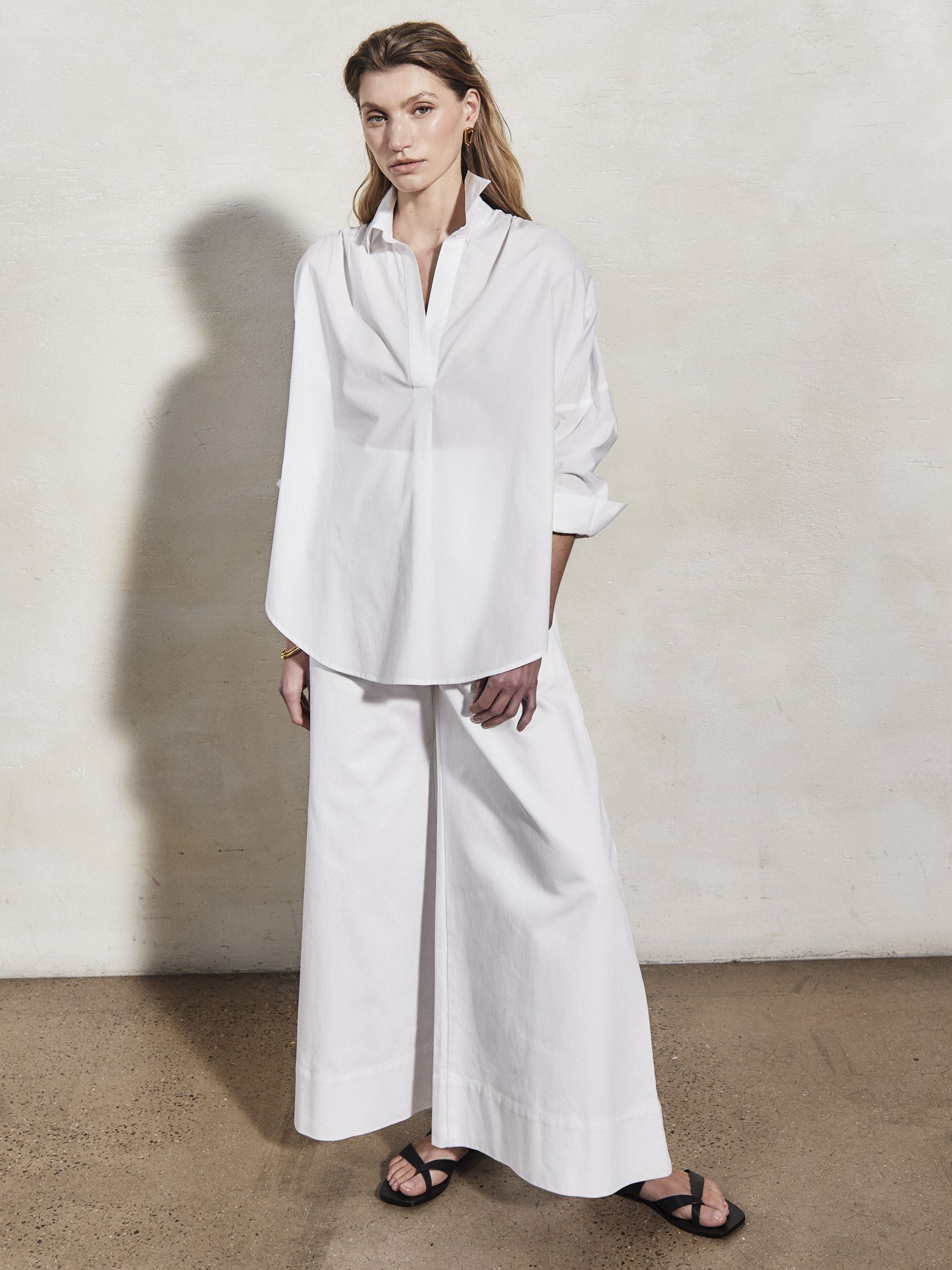 LETIZIA - White Cotton Shirt