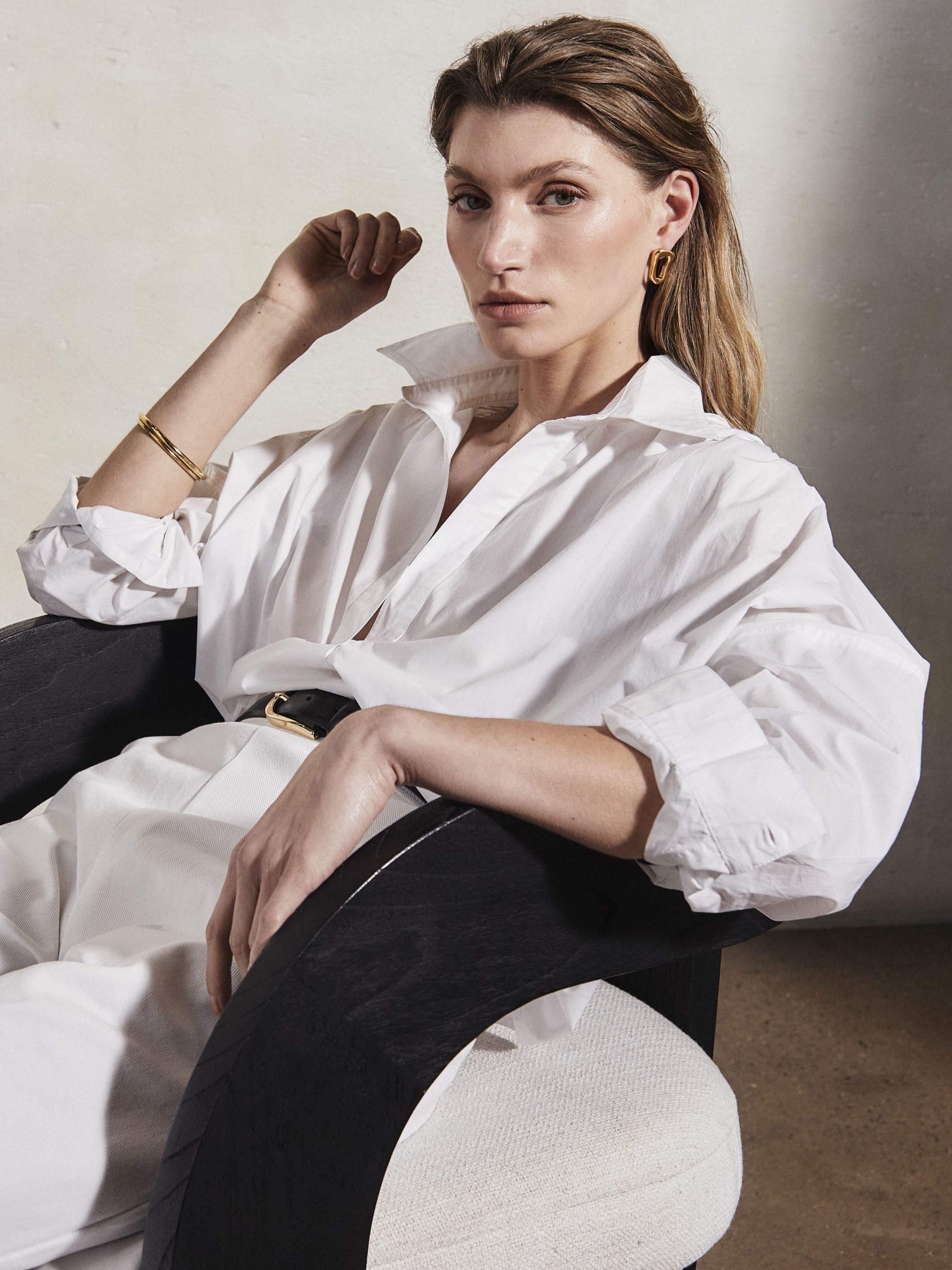LETIZIA - White Cotton Shirt