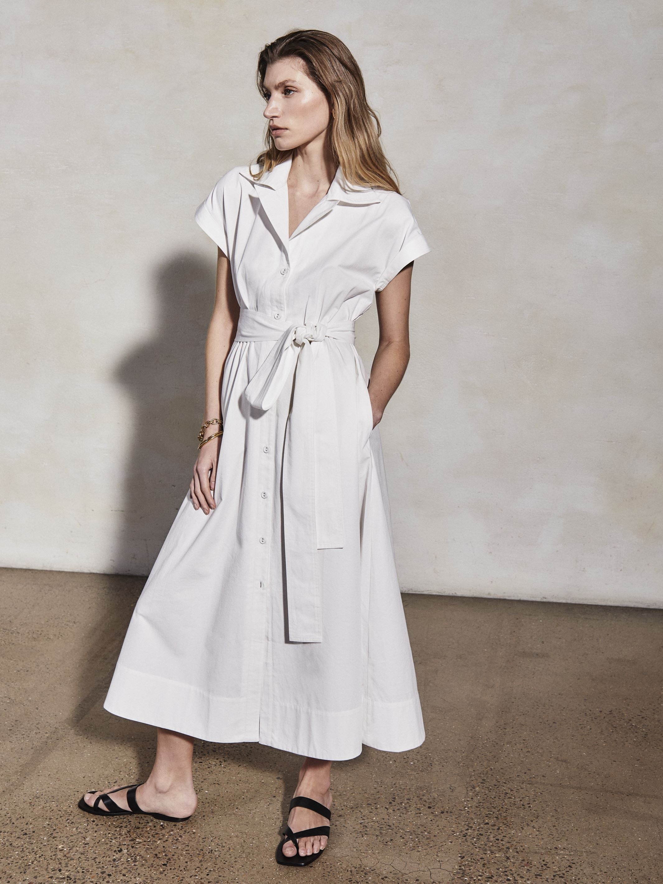 LUCY - Pearl Cotton Twill Dress