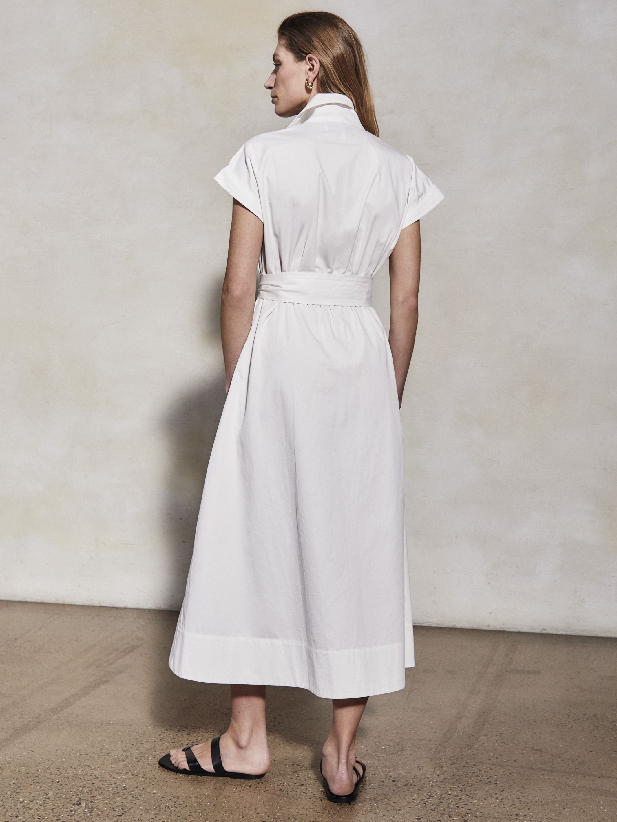 LUCY - Pearl Cotton Twill Dress