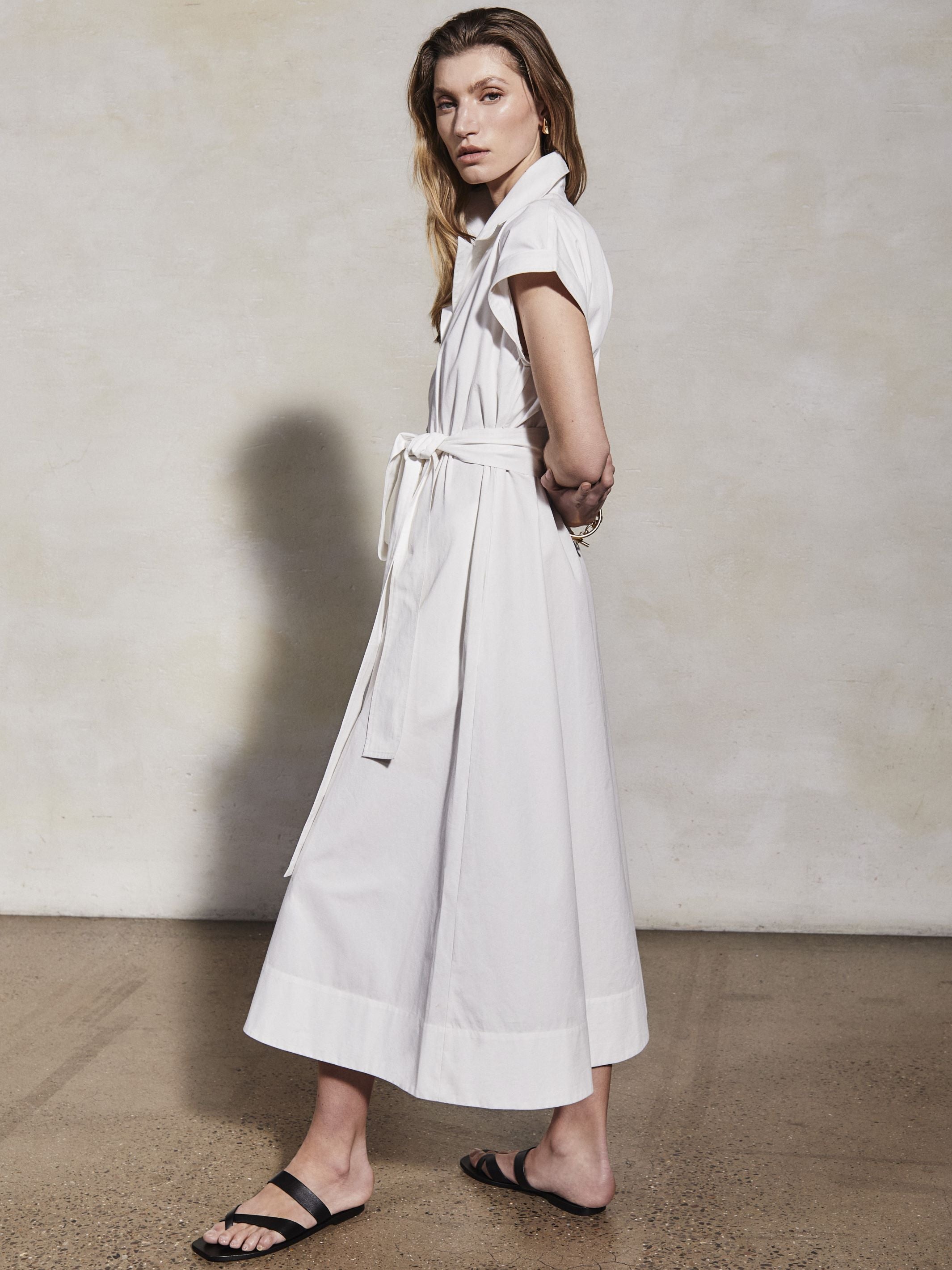 LUCY - Pearl Cotton Twill Dress