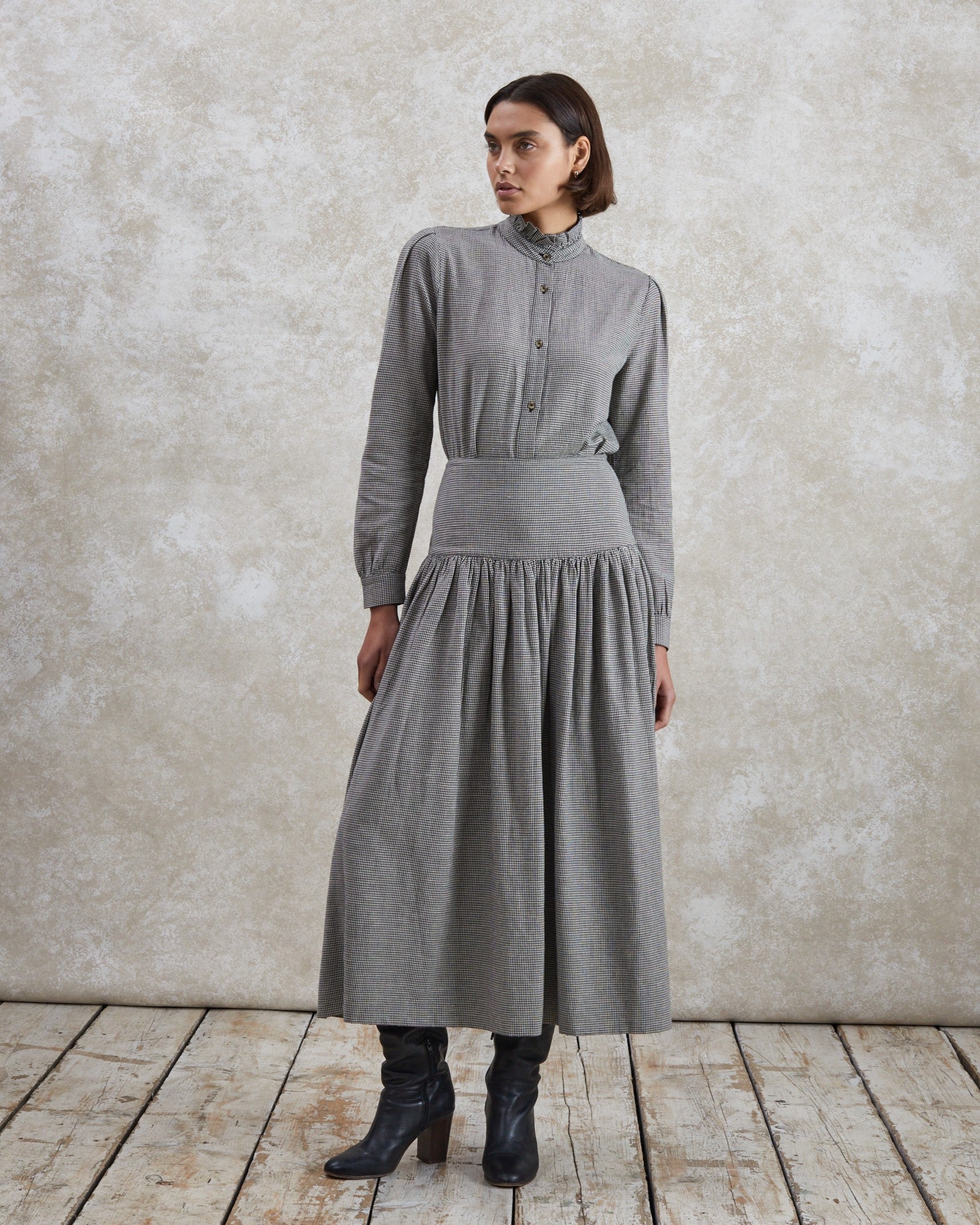 Maud - Woven Check Skirt