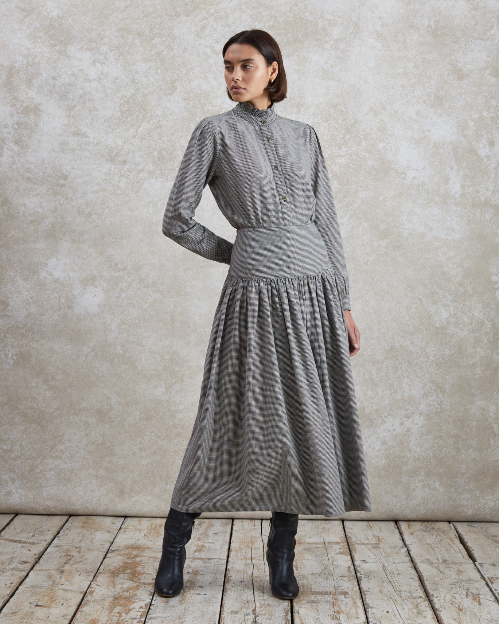 Maud - Woven Check Skirt