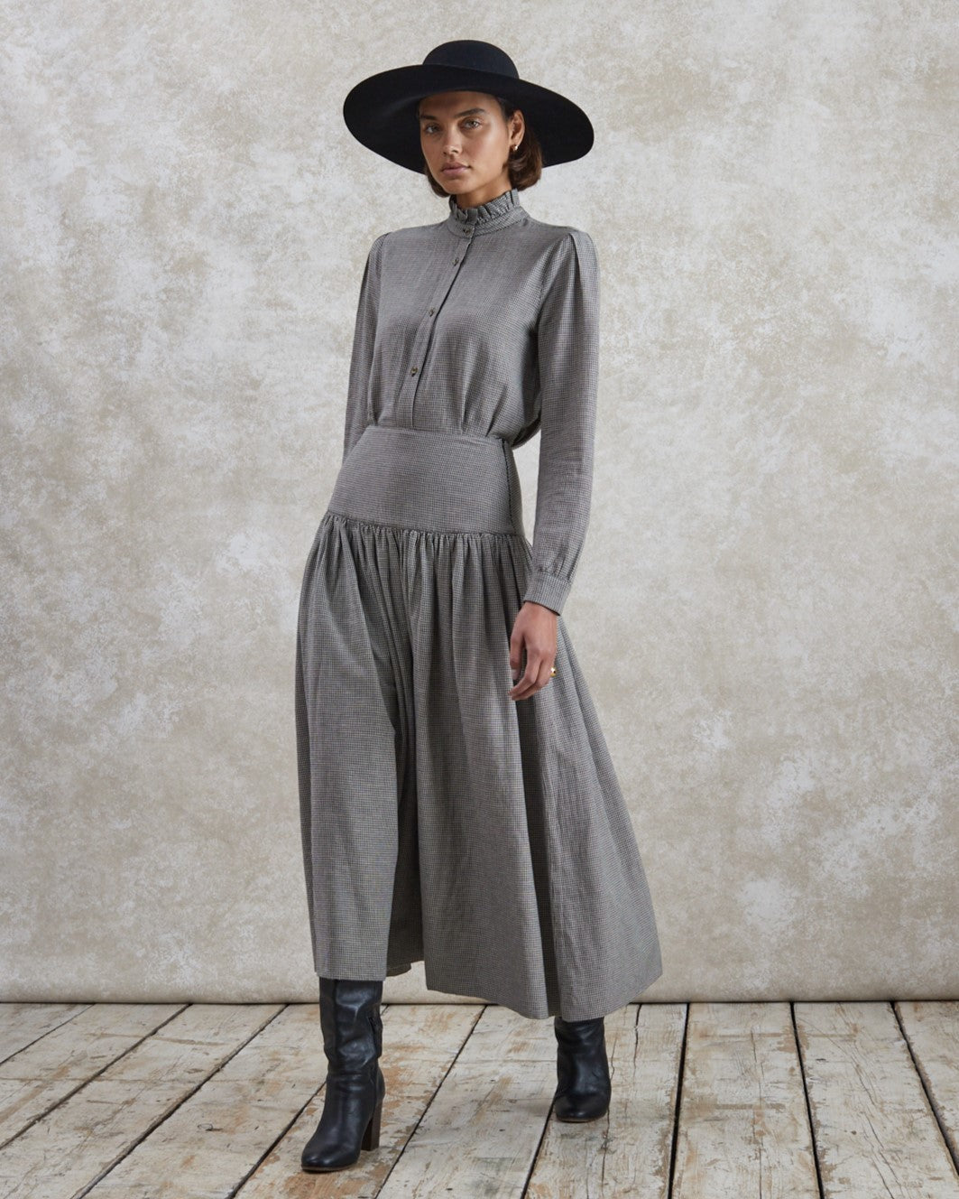 Maud - Woven Check Skirt