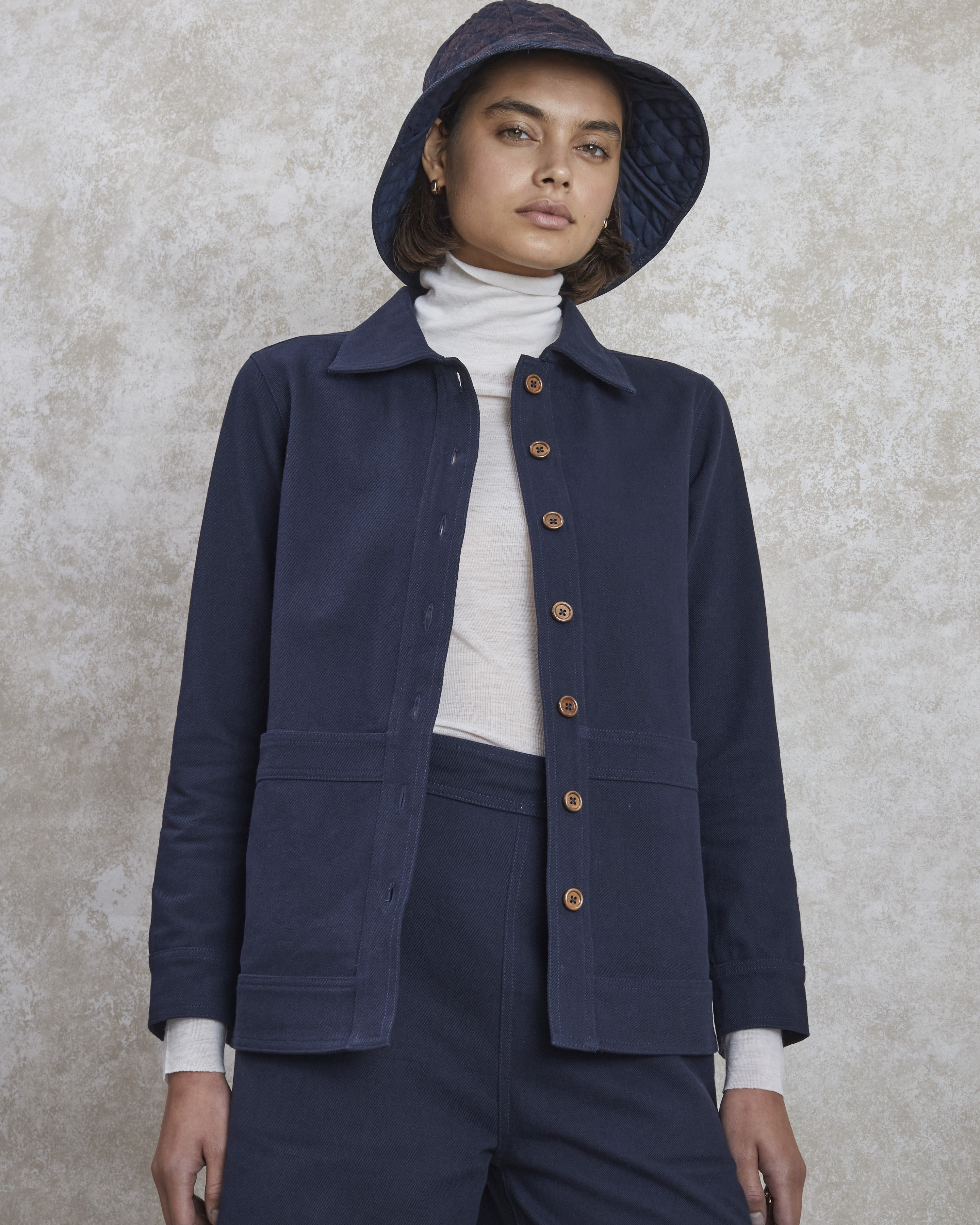 Gemma - Navy Drill Jacket