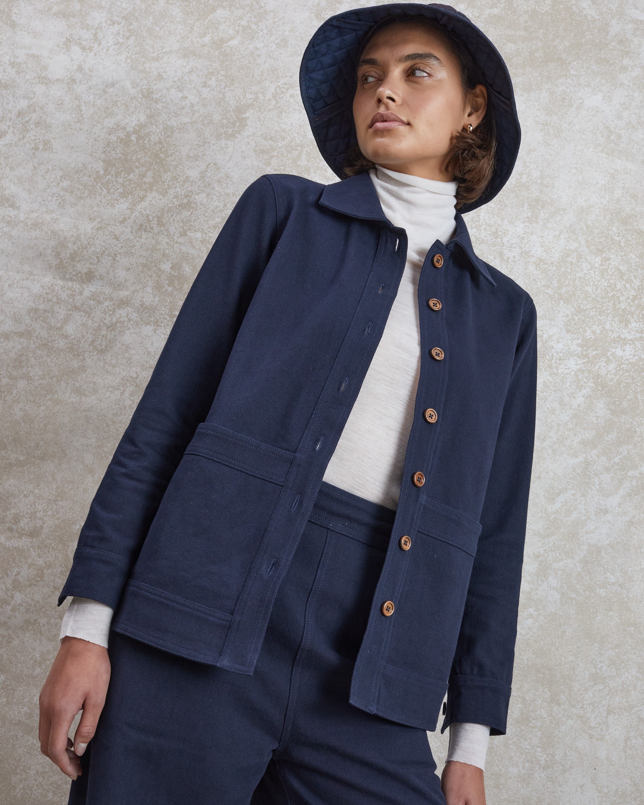Gemma - Navy Drill Jacket