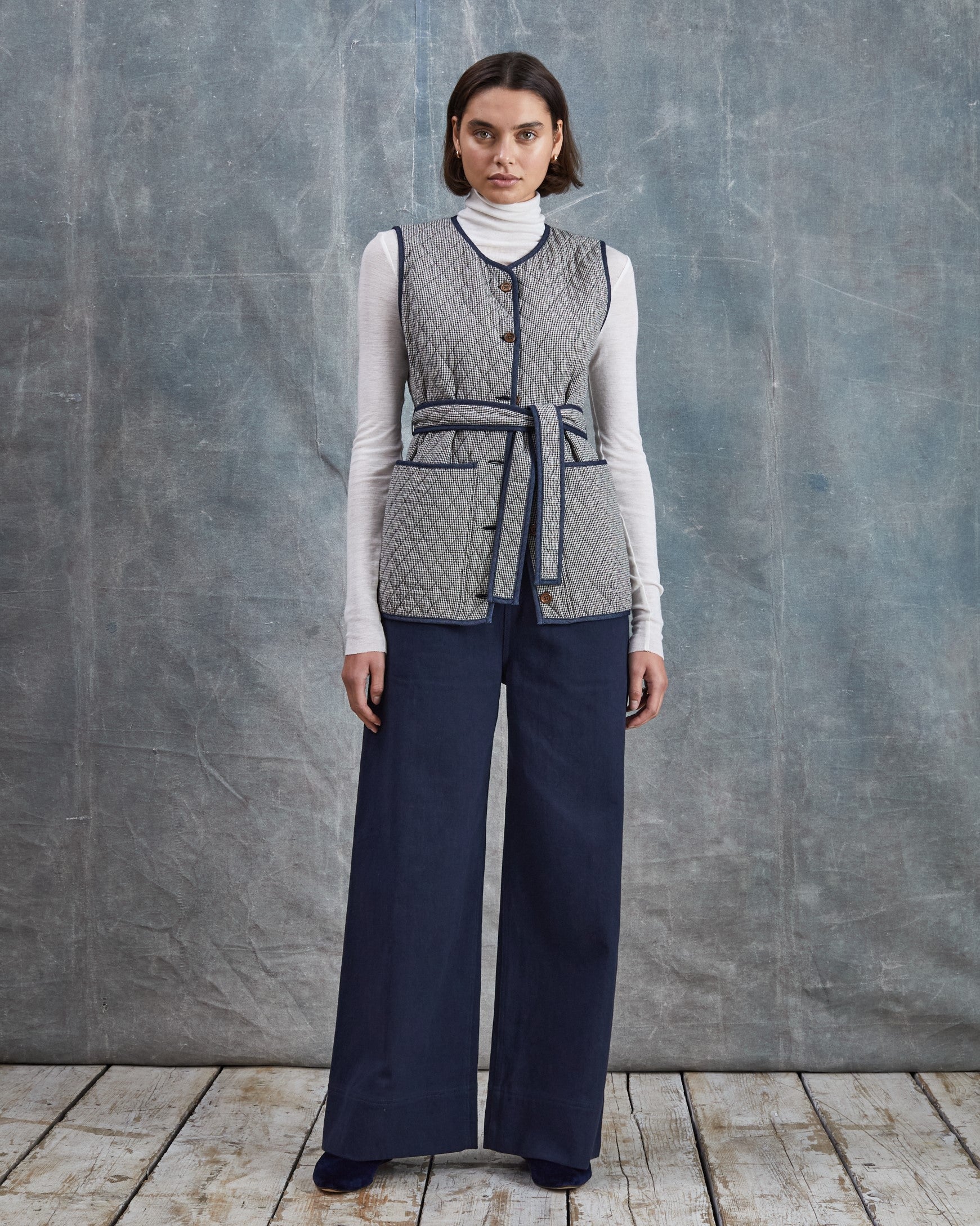 Polly - Check Quilted Gilet