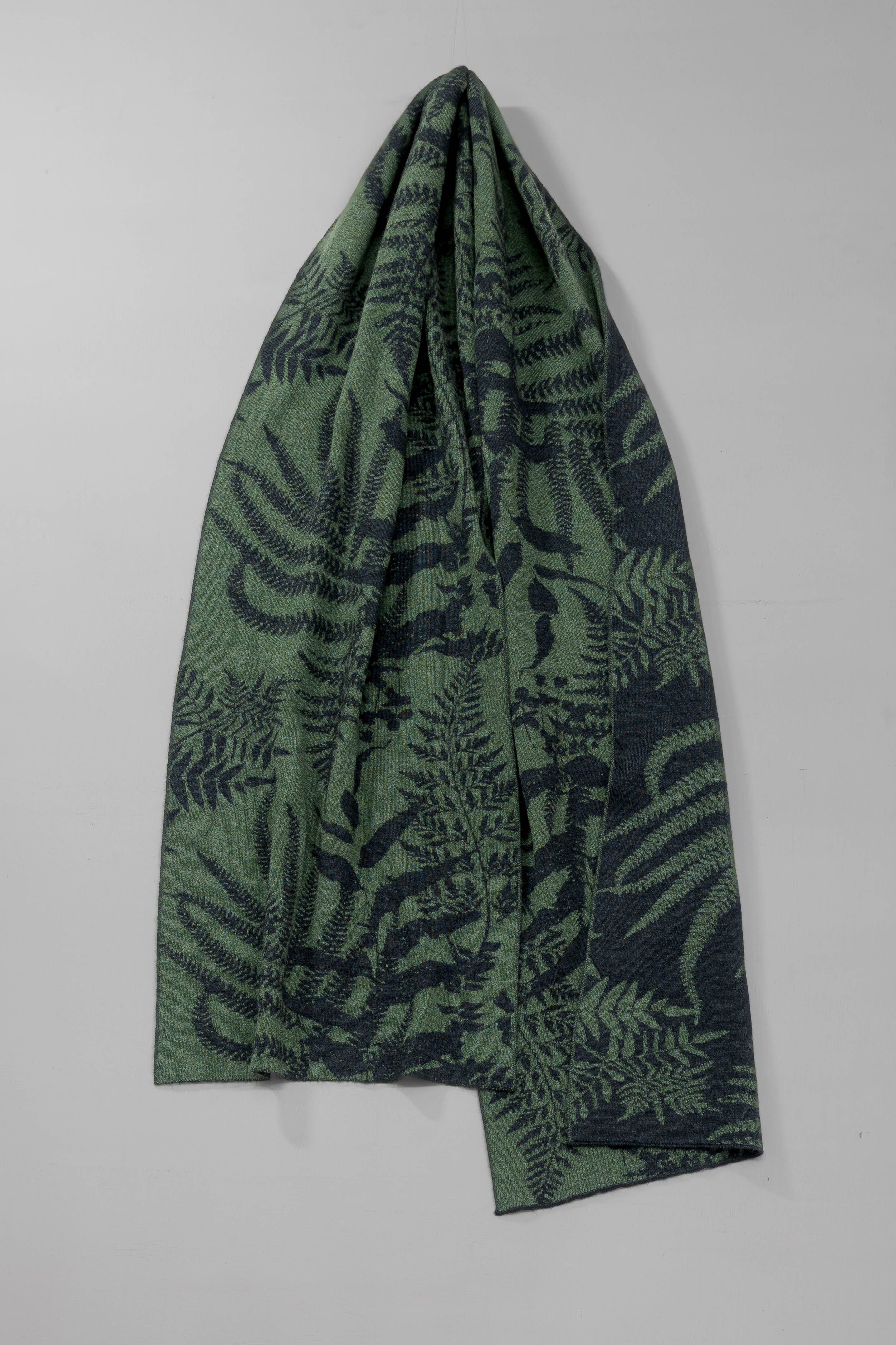 The Raith Fine Merino Wool Scarf - In Pine & Forest
