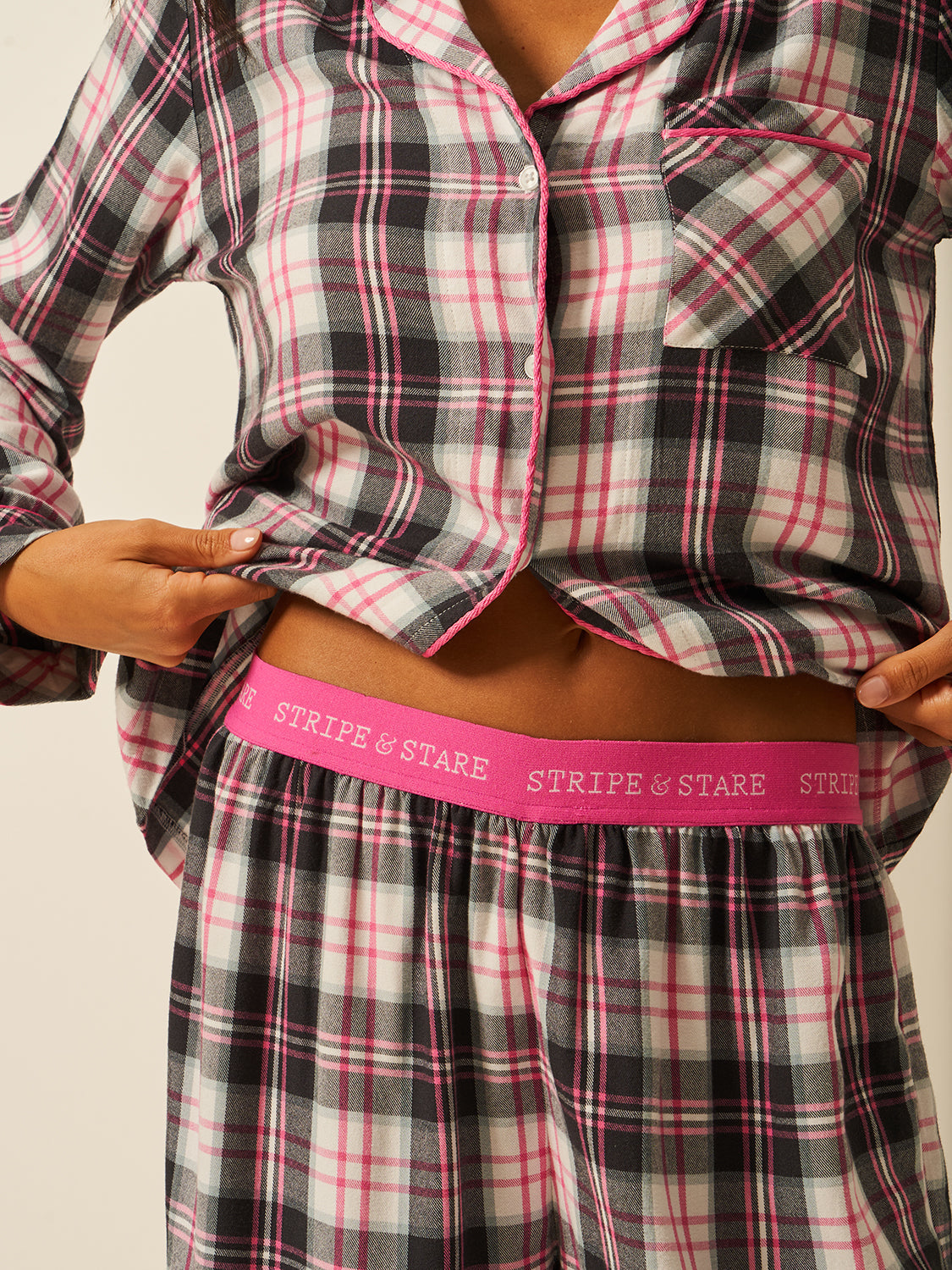 Soft Brushed Woven Pyjama Bottoms - No Grey Days