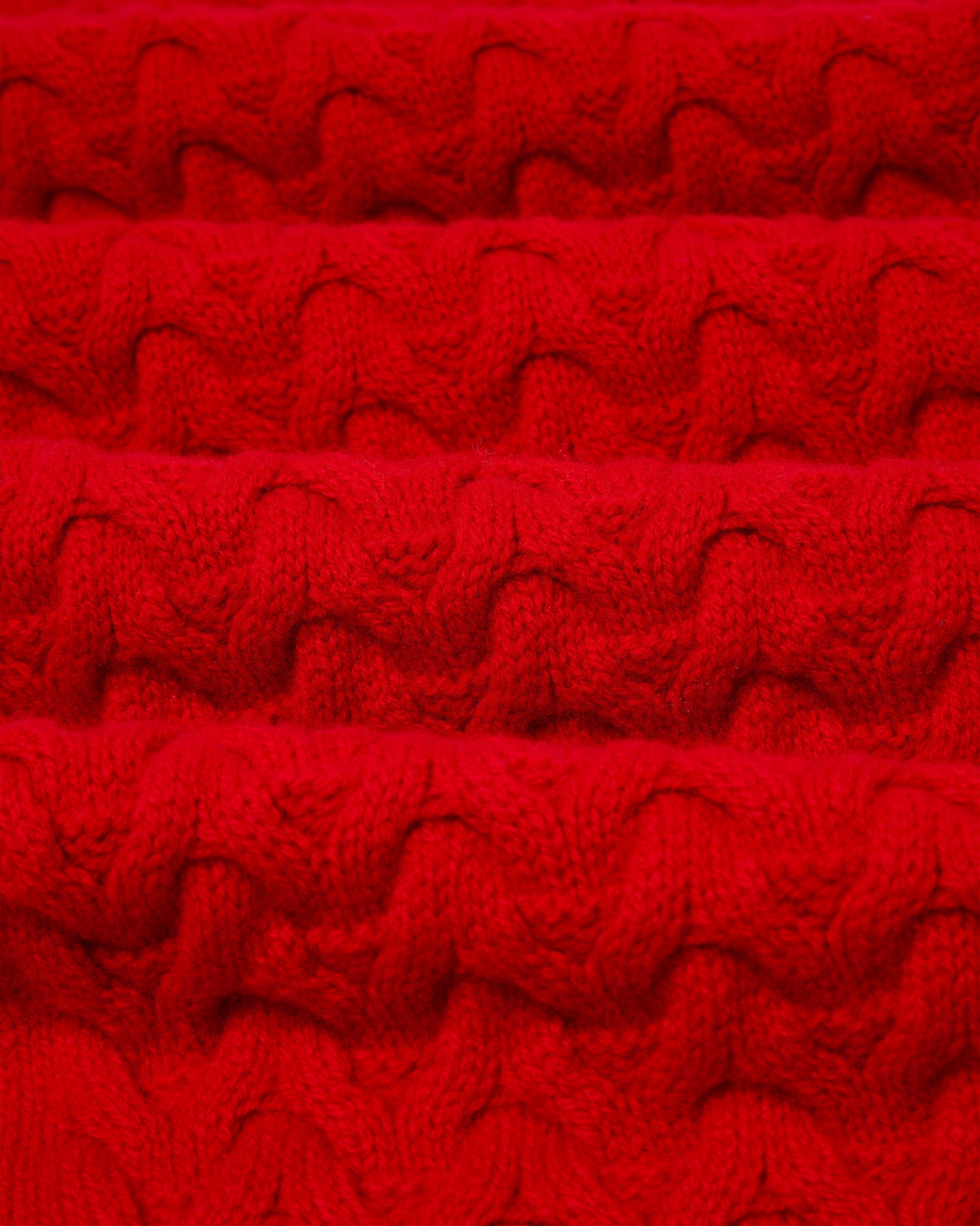 The Border Cable Scarf - Carmine