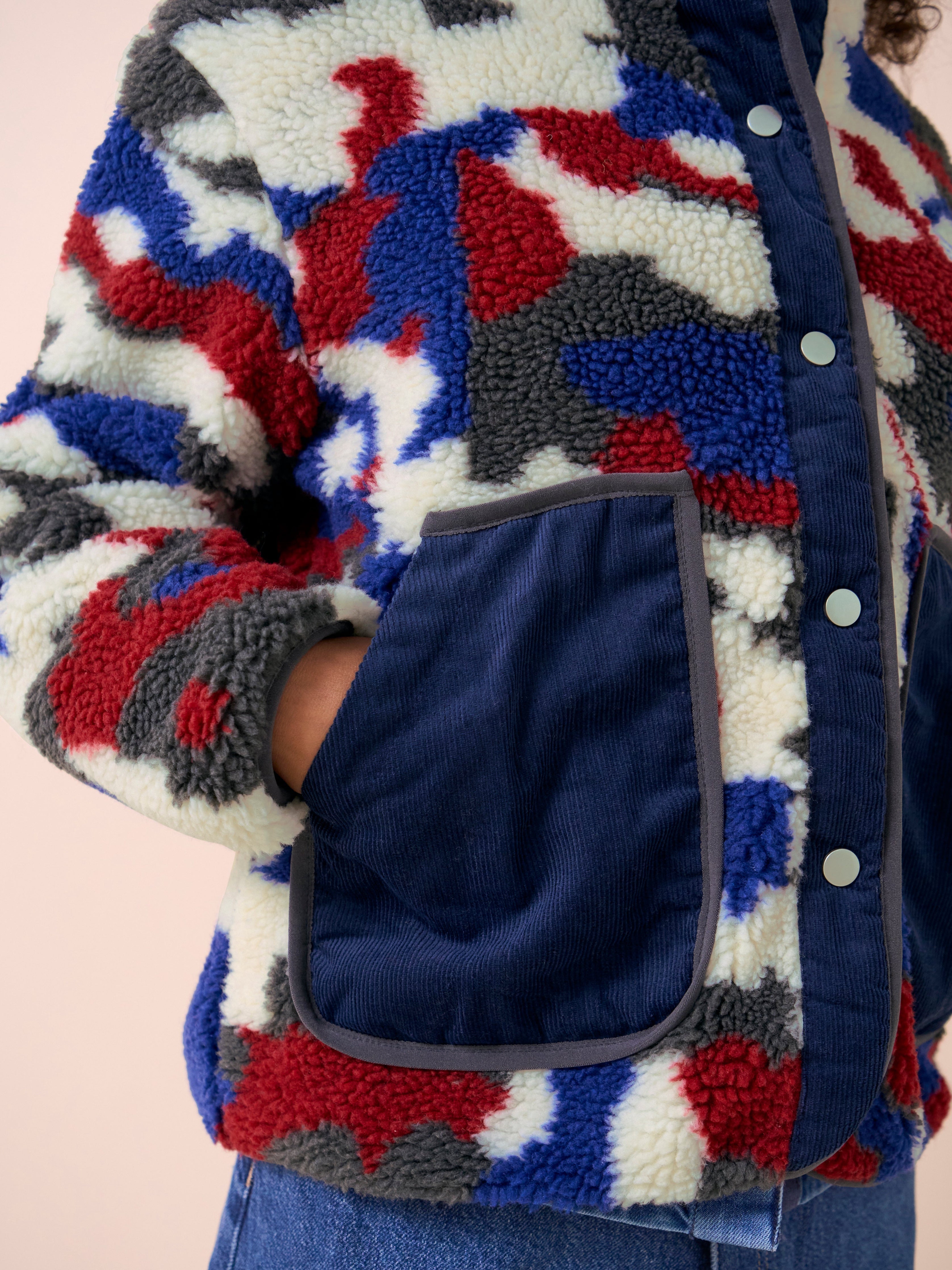 Hudson Recycled Fleece Cord Printed Jacket
