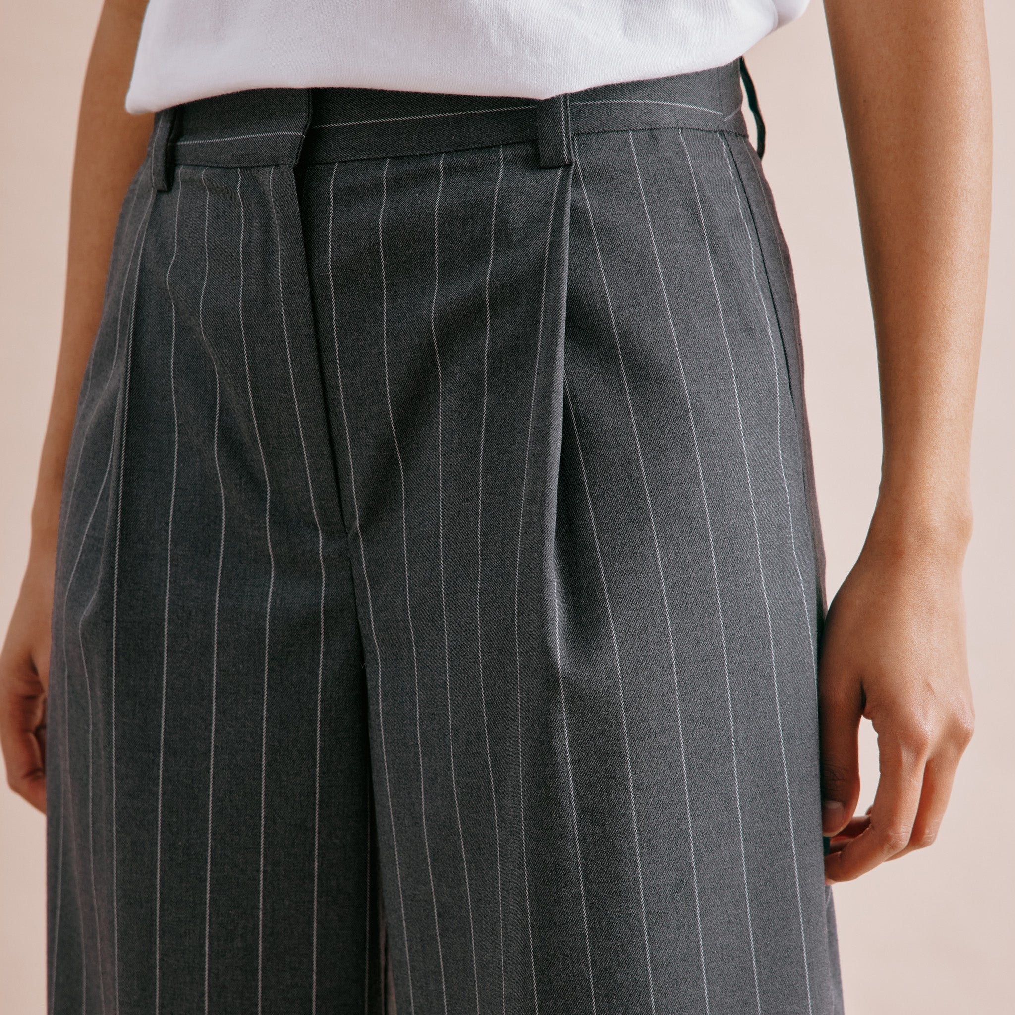 Grey Pinstripe Trouser