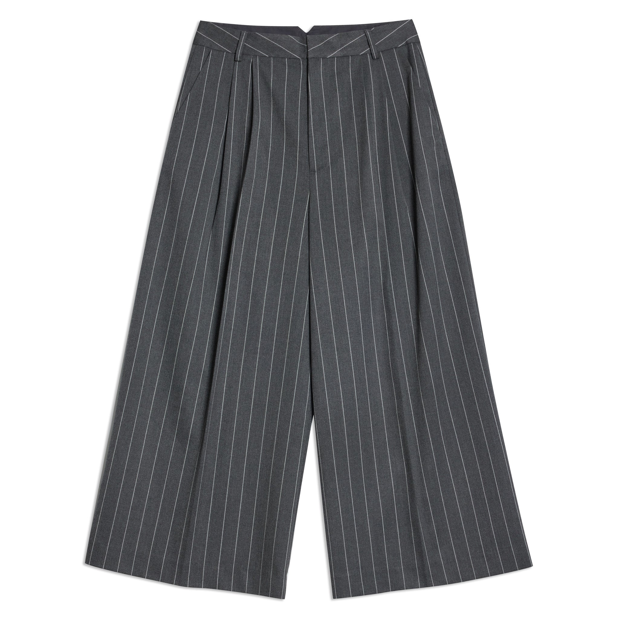 Grey Pinstripe Culotte