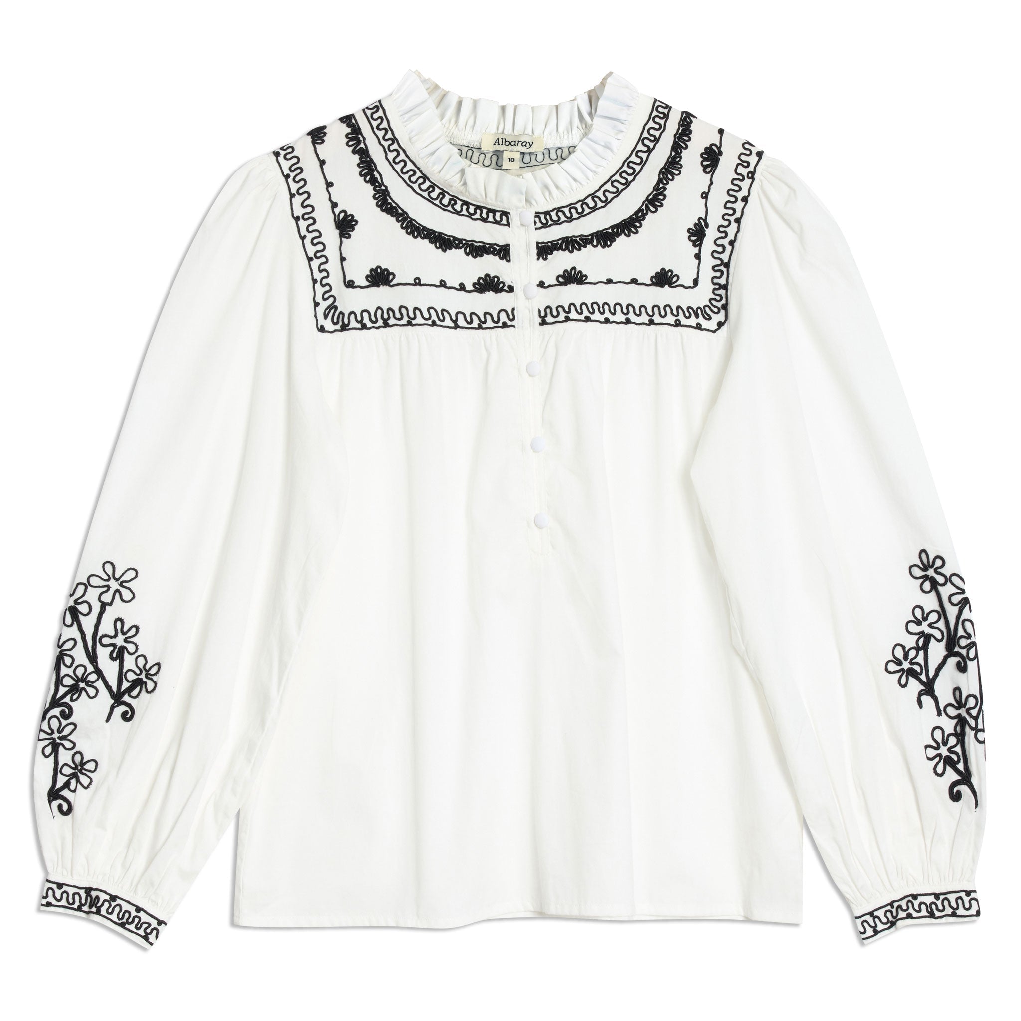 White Embroidered Blouse