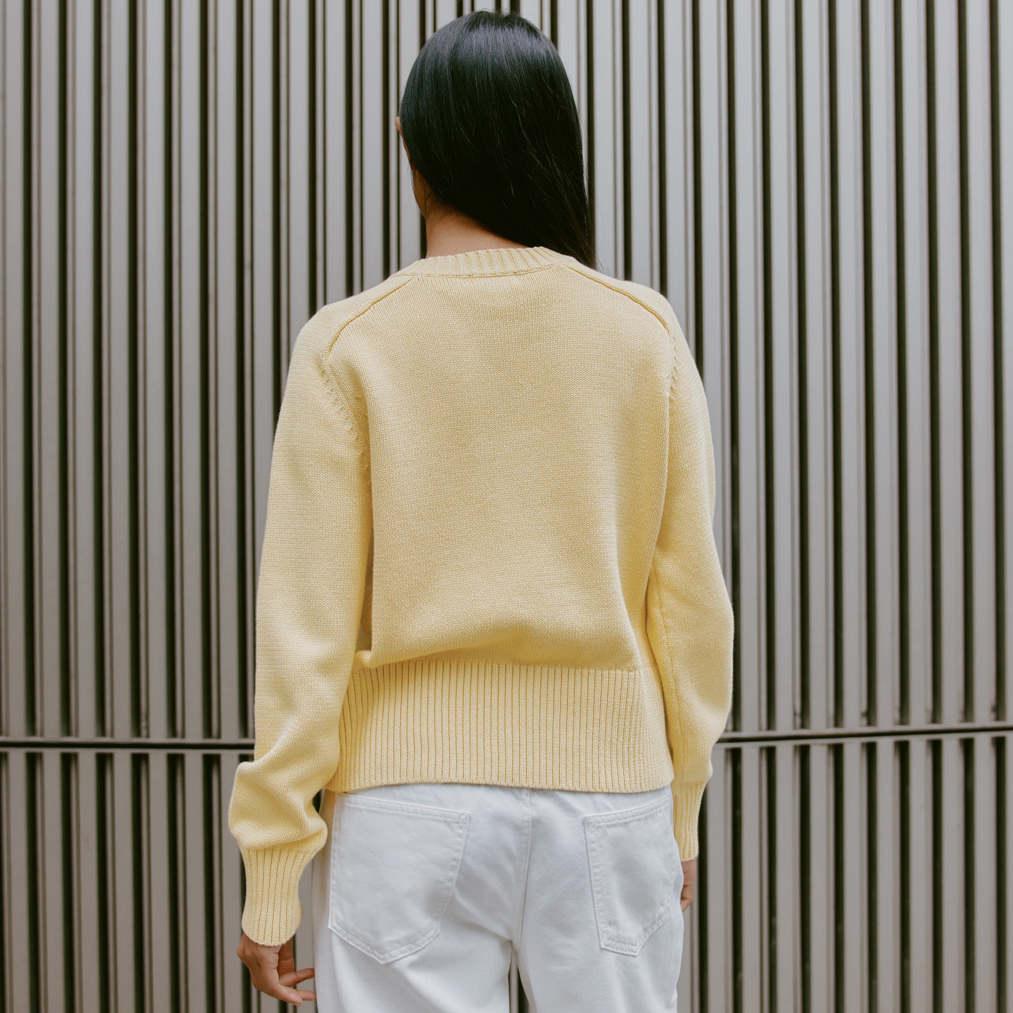 Butter Yellow Crew Cardigan