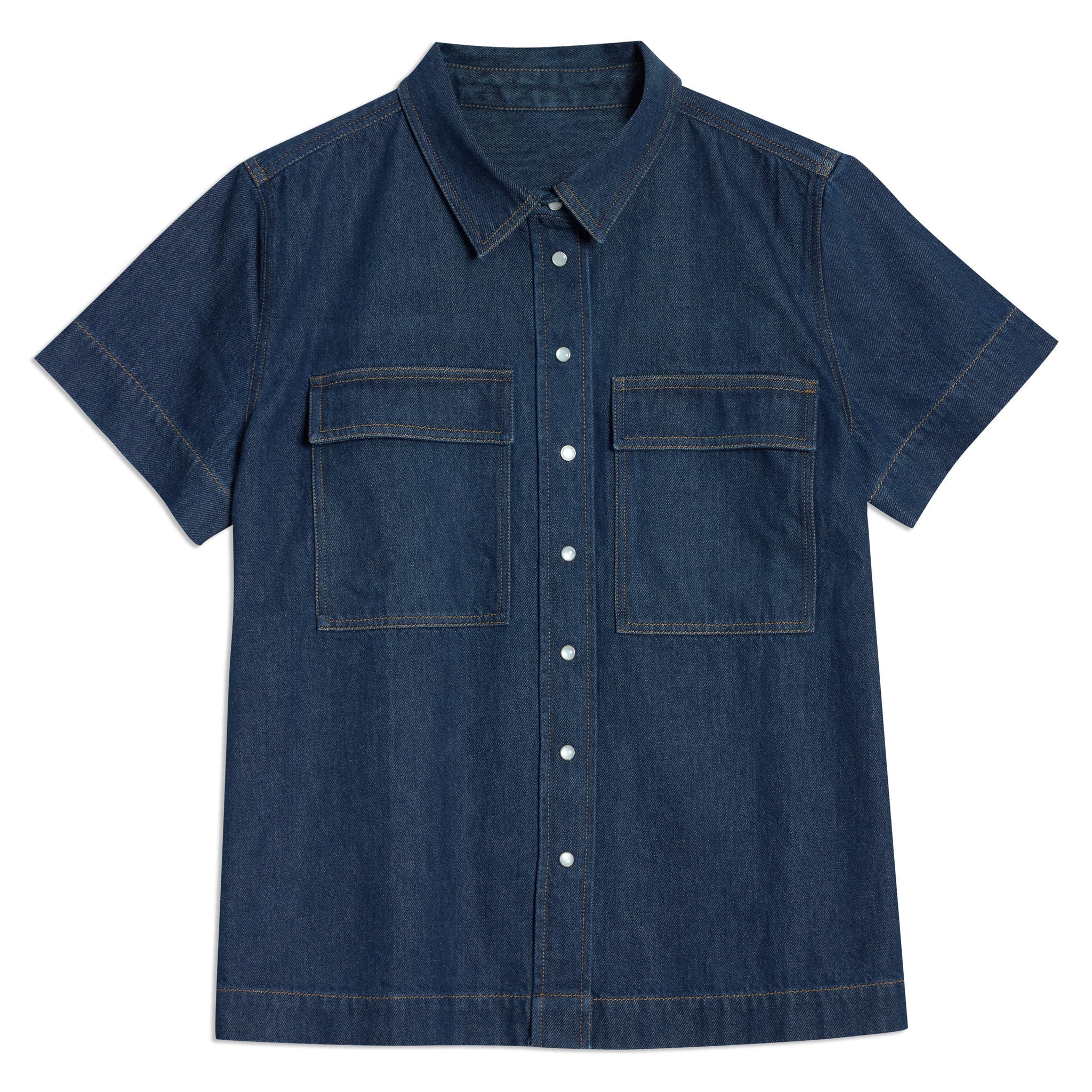 Dark Denim Short Sleeve Shirt