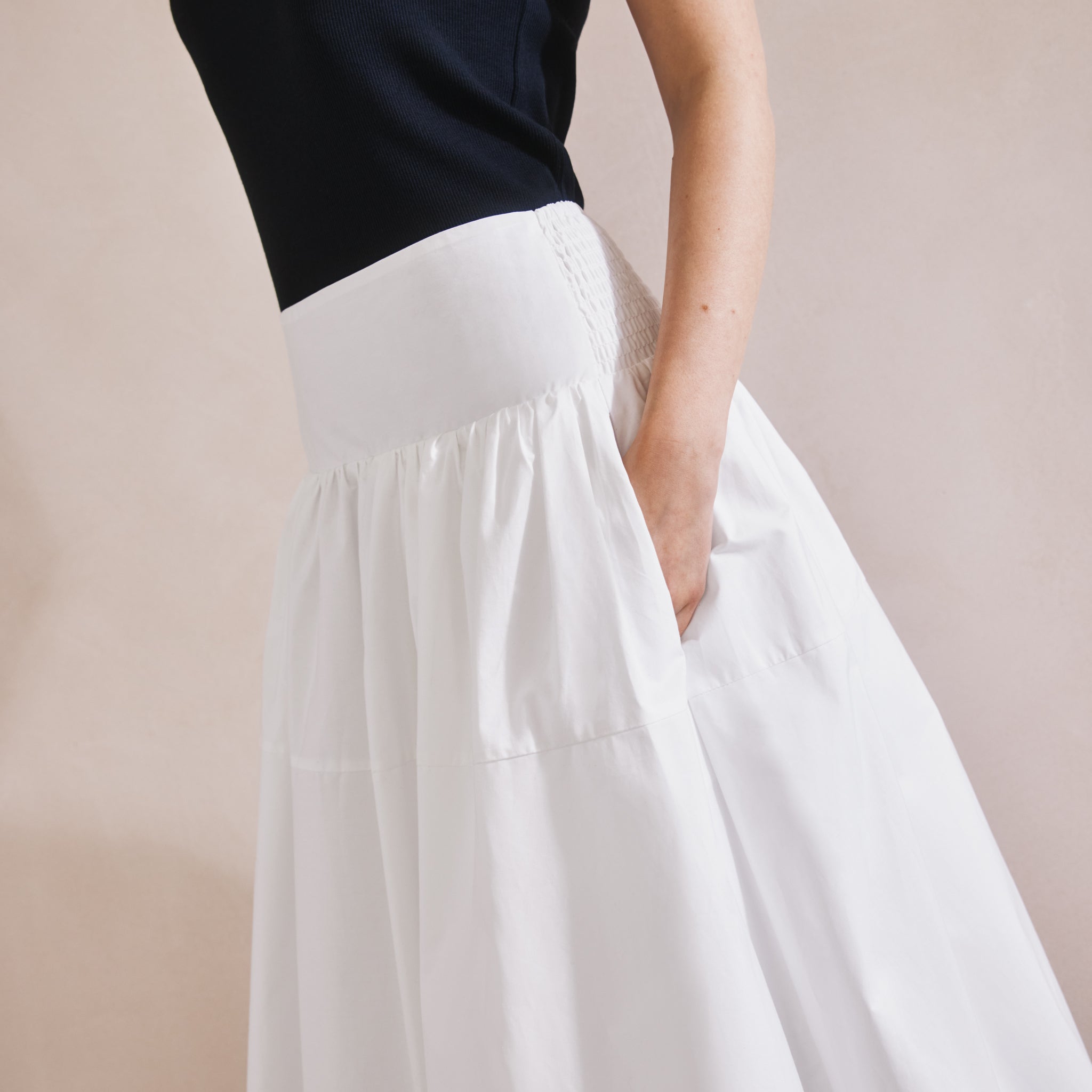 White Puffball Skirt