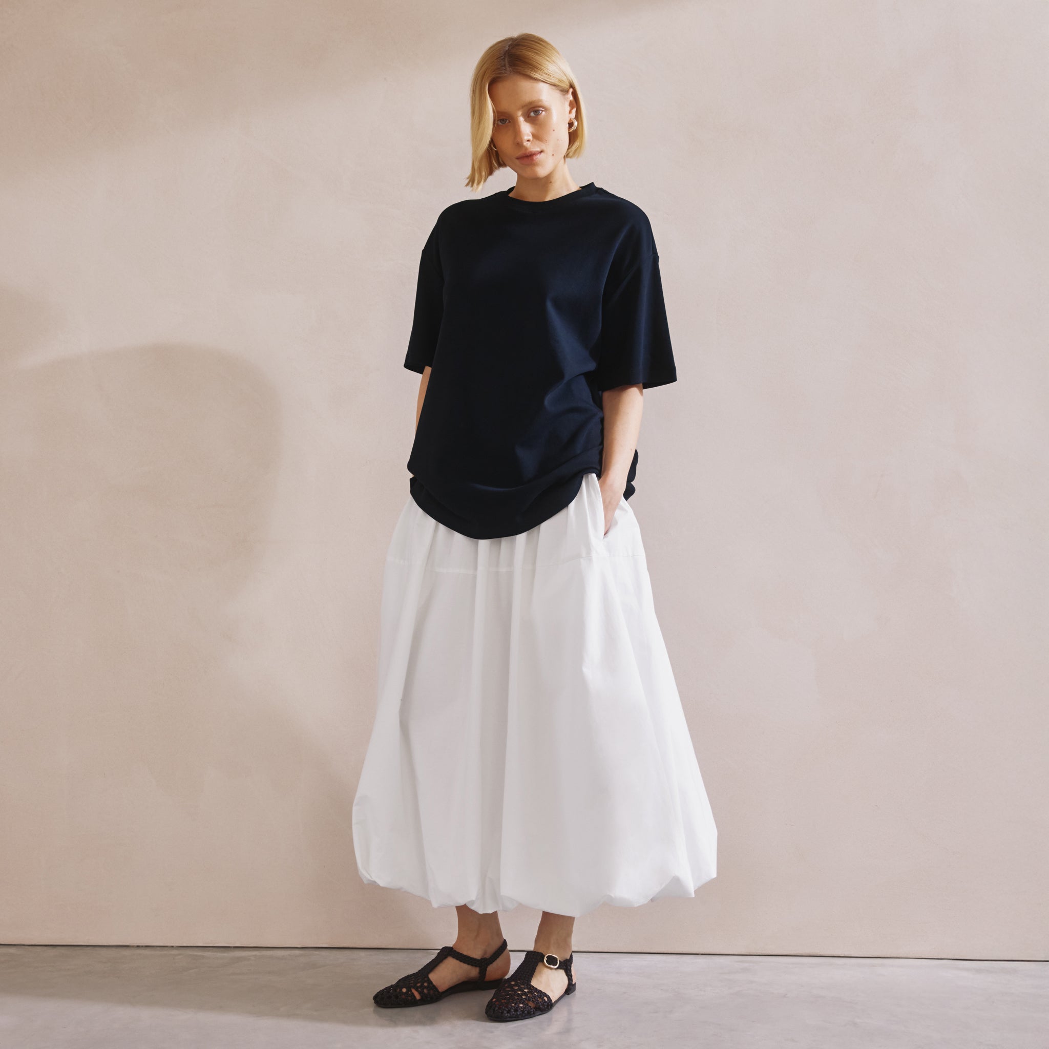White Puffball Skirt