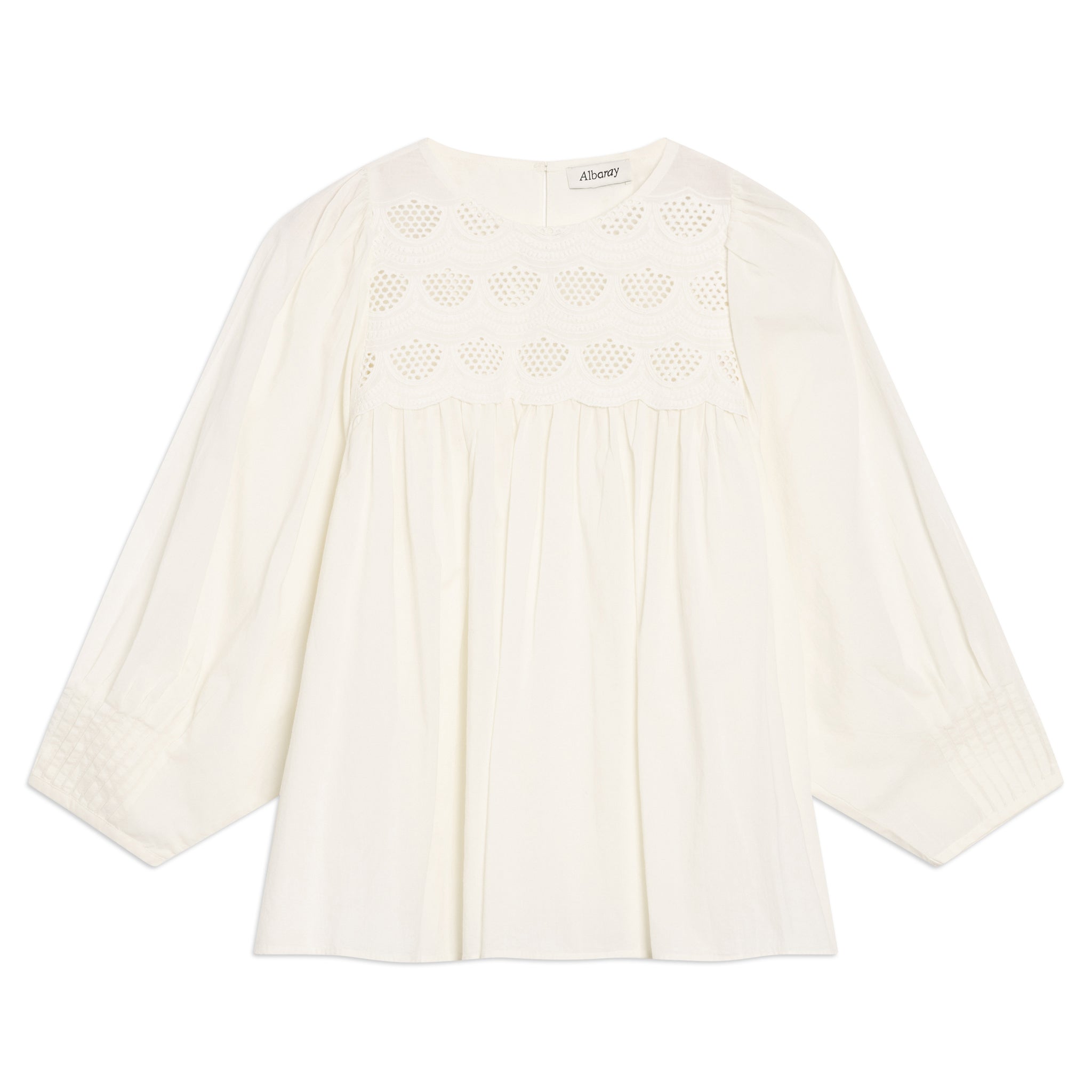 Embroidered Yoke Top