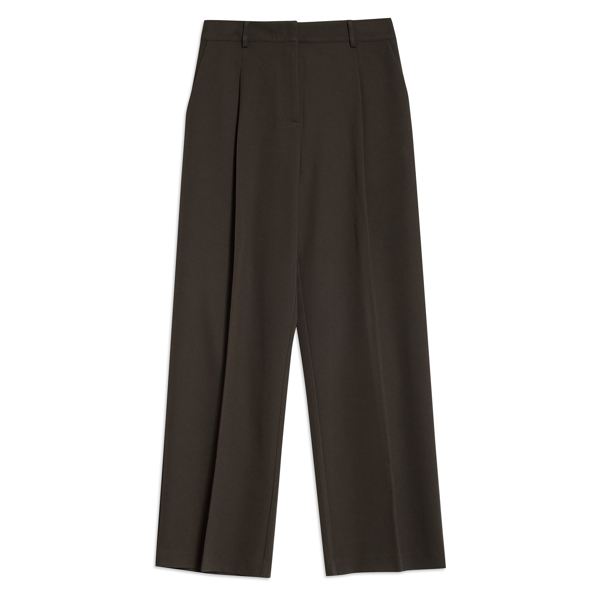 Chocolate Tailored Pleat Trouser
