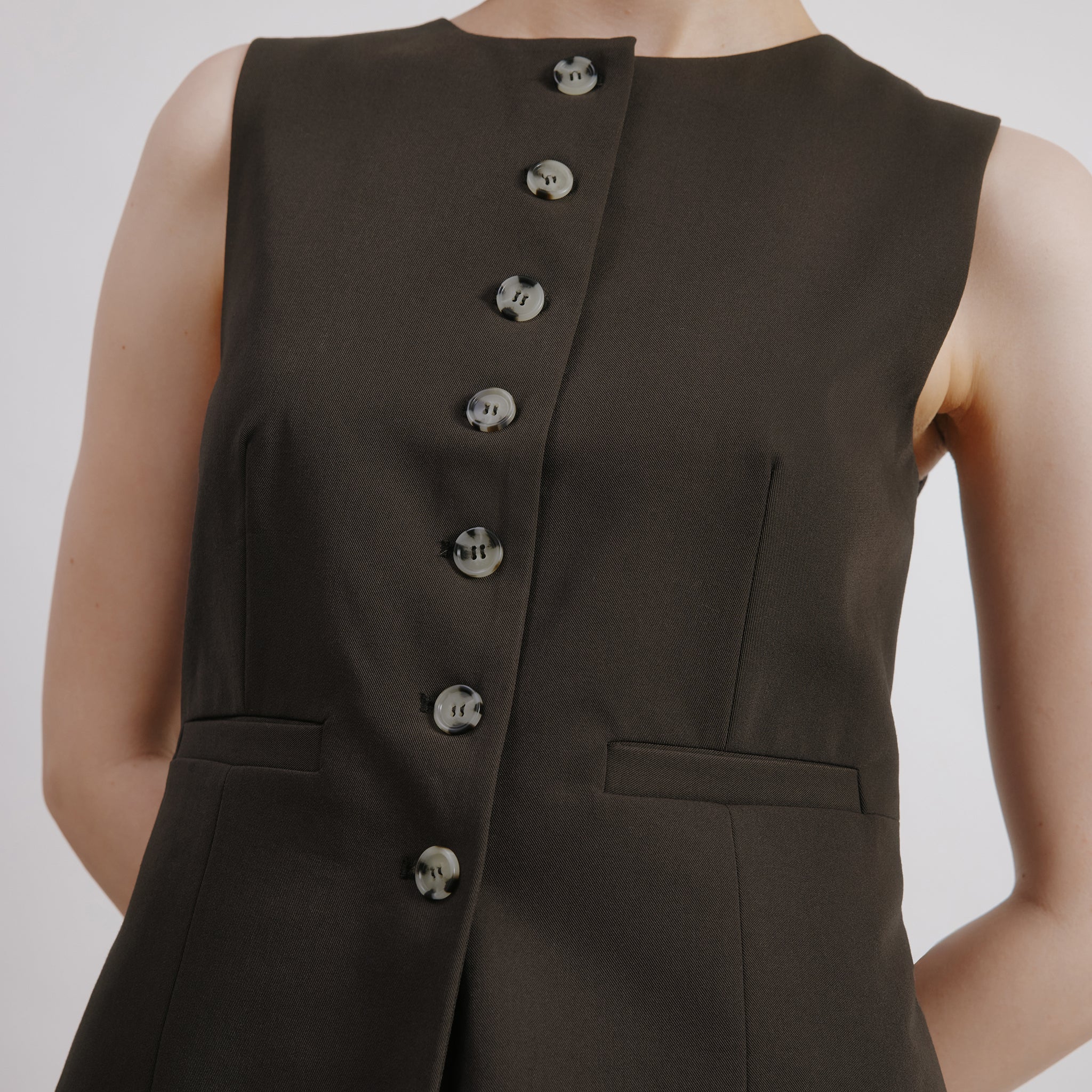 Chocolate Tailored Waistcoat