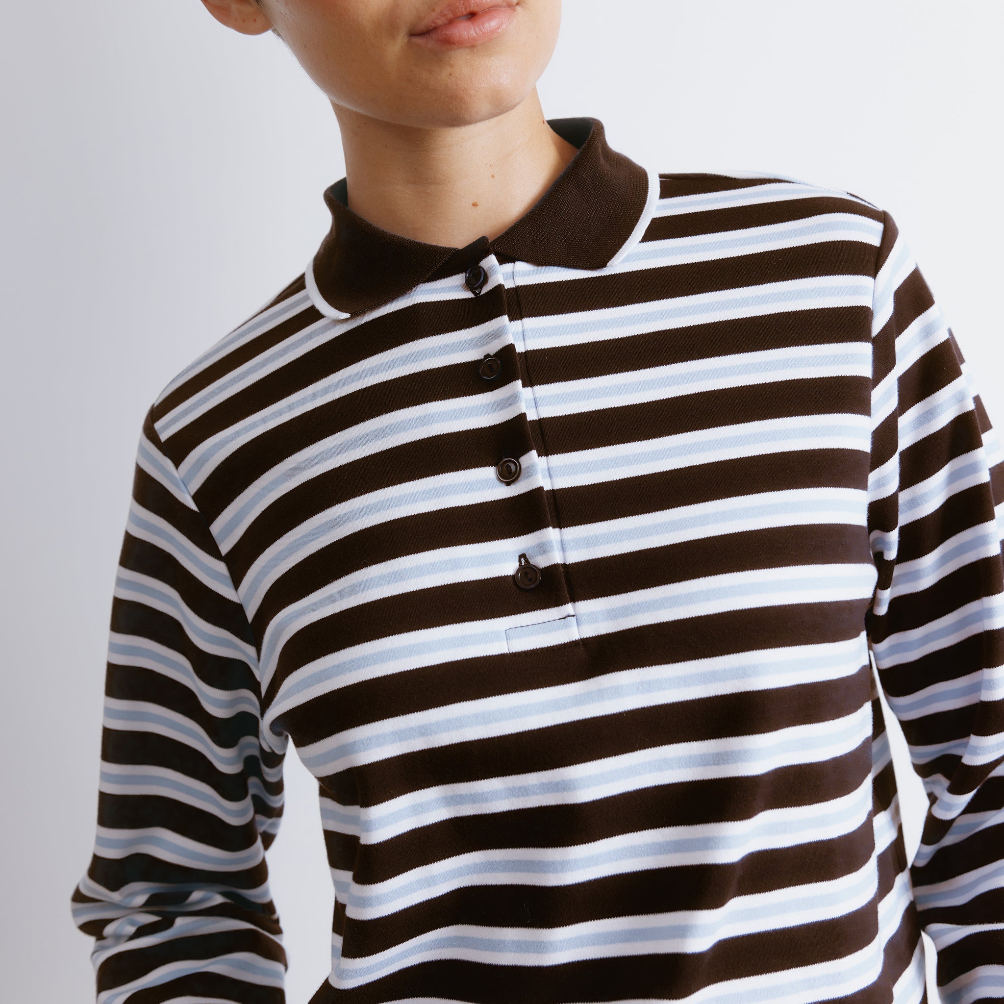 Chocolate Stripe Polo Shirt