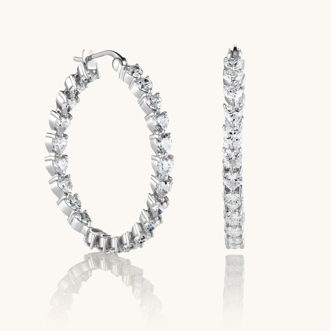 The Silver Mon Coeur Hoops