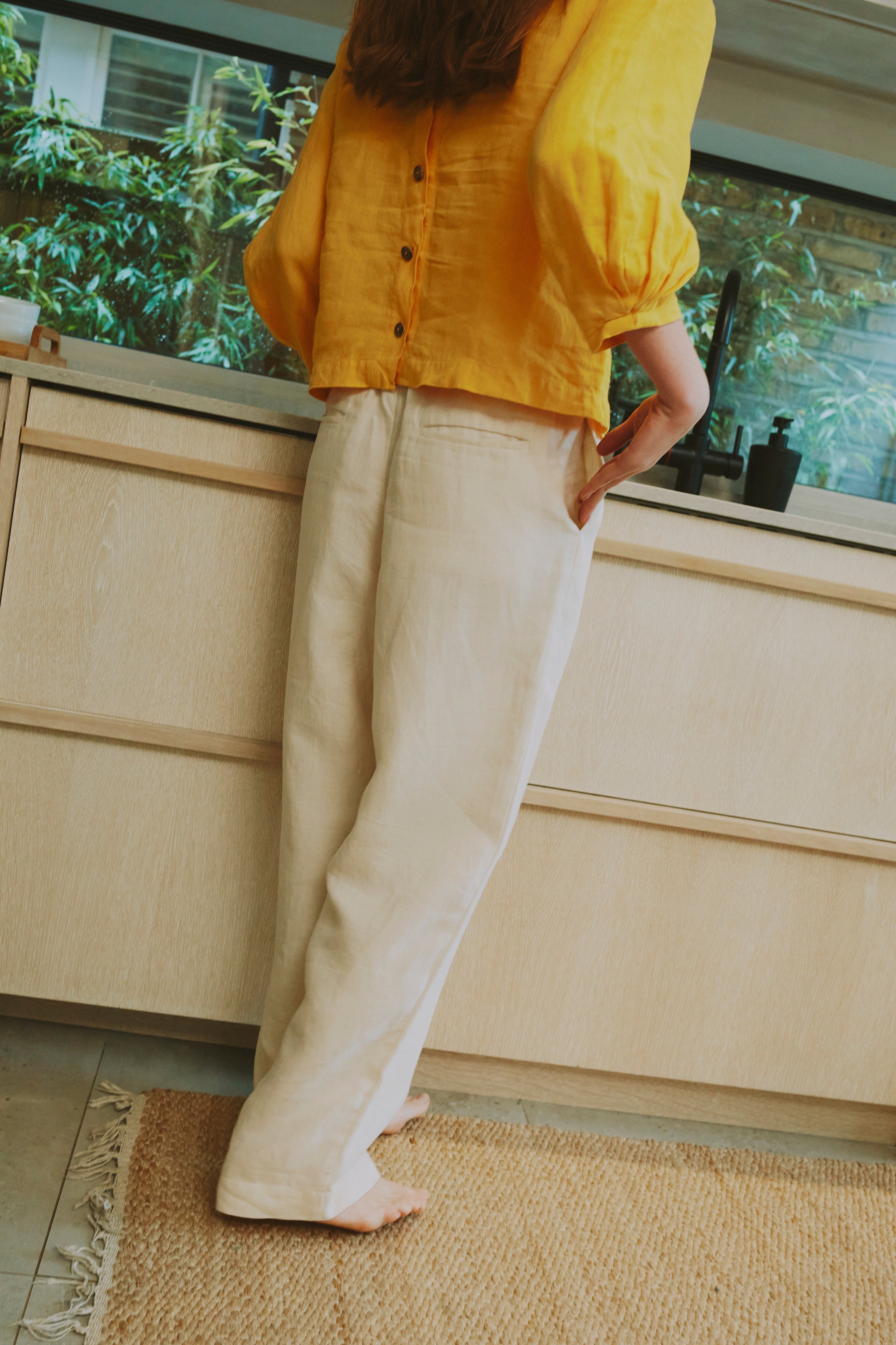 Roxane Linen Blouse - Marigold