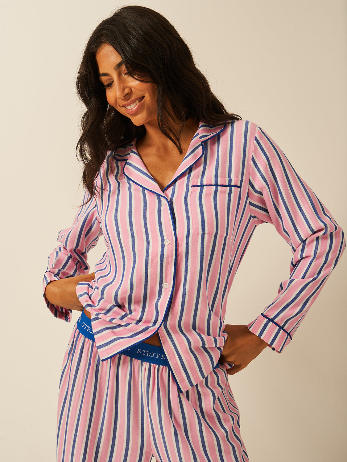 Soft Brushed Woven Pyjama Bottoms - Lazy Sunday