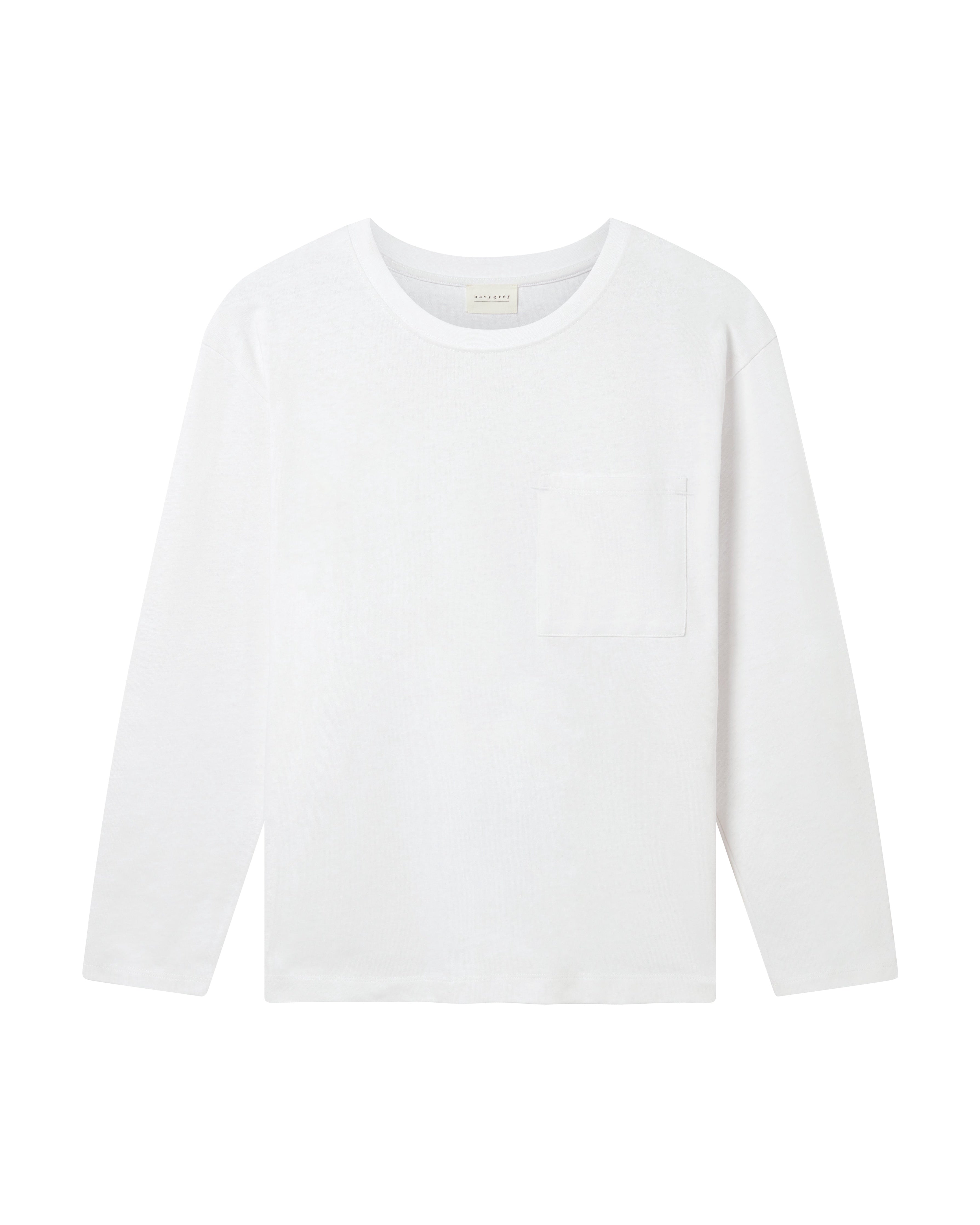 The Structured Slub / The Long Sleeve - White