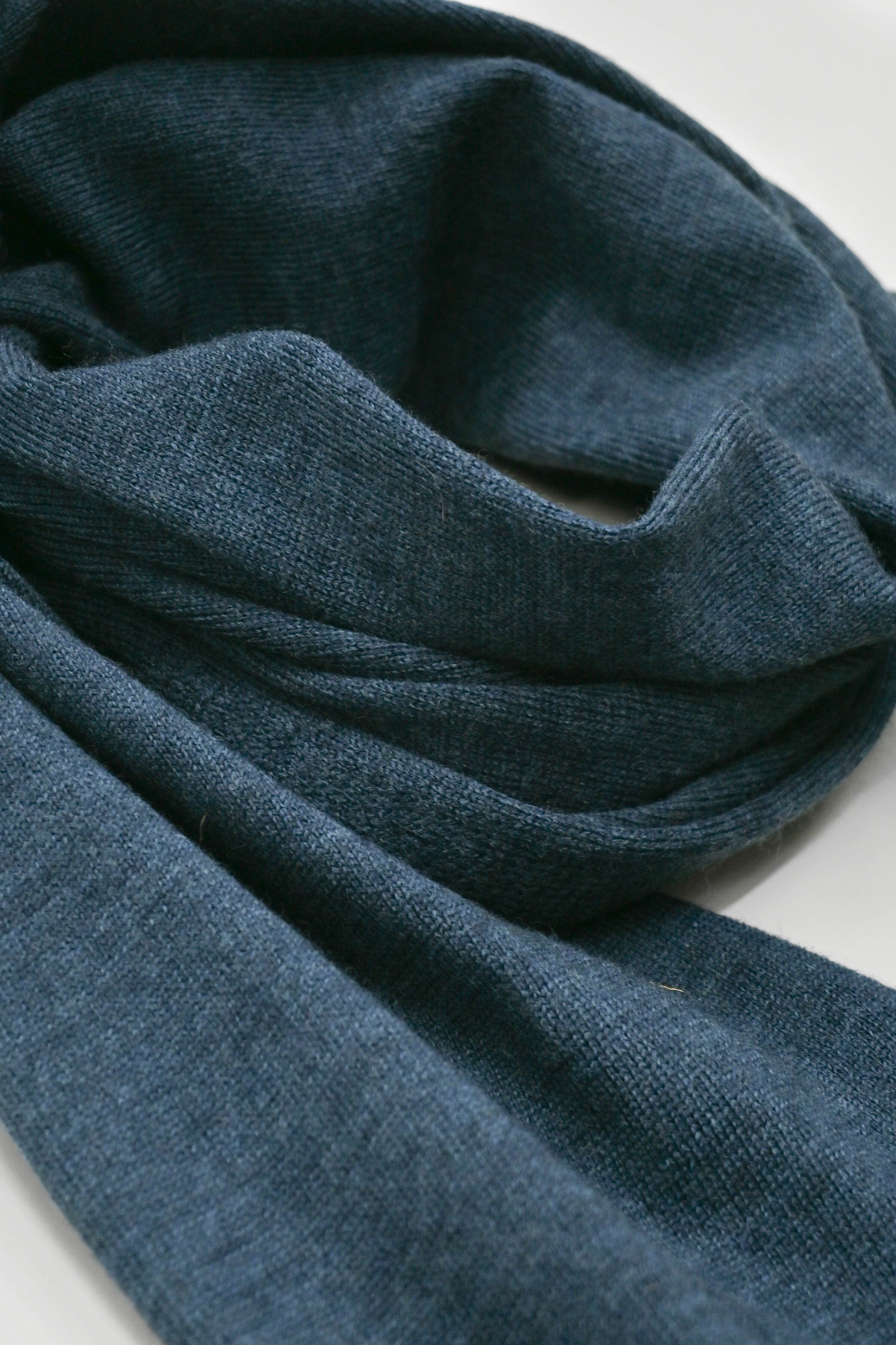 The Eden Herb Dyed Merino Wool Scarf in Indigo