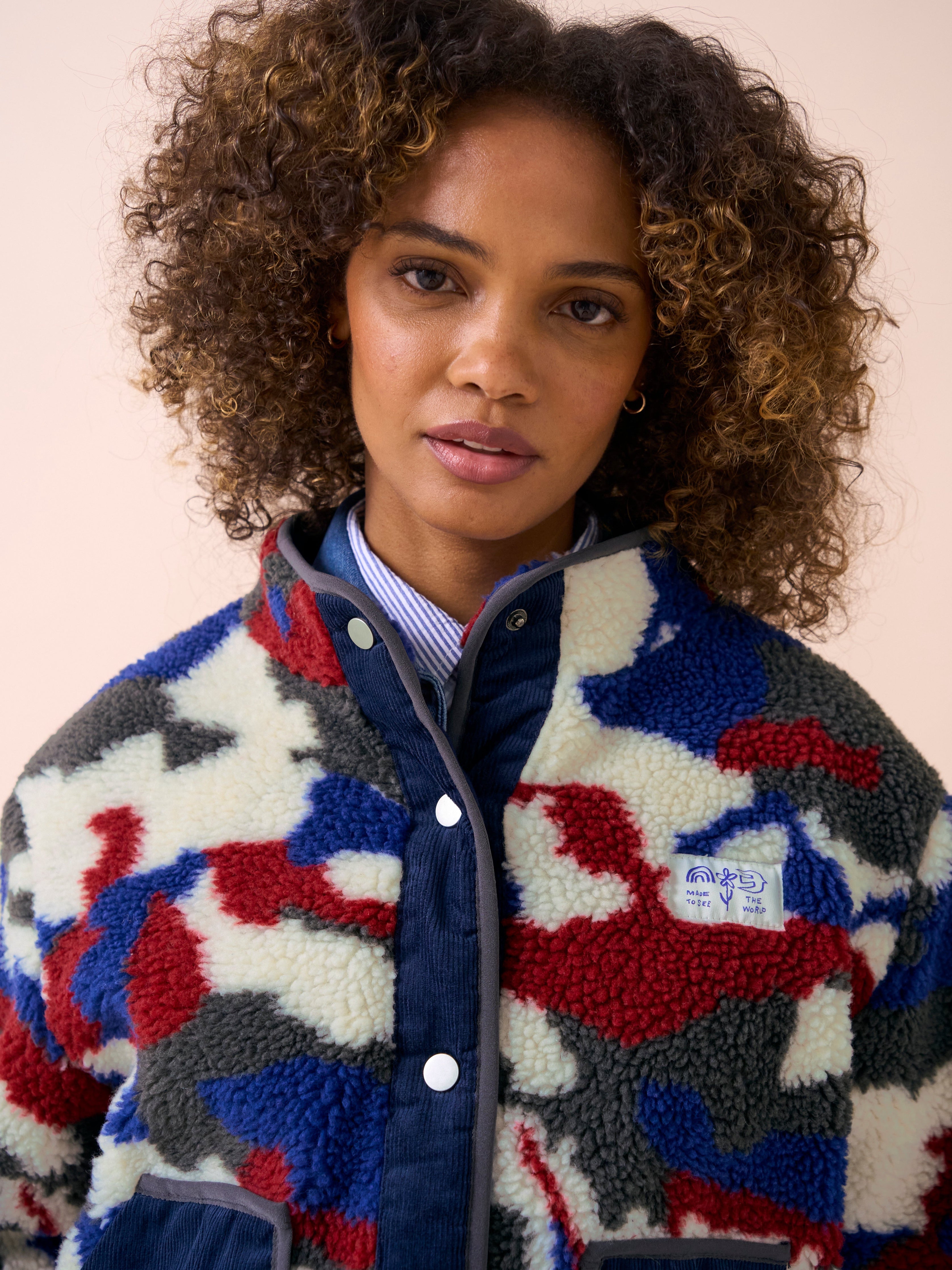 Hudson Recycled Fleece Cord Printed Jacket