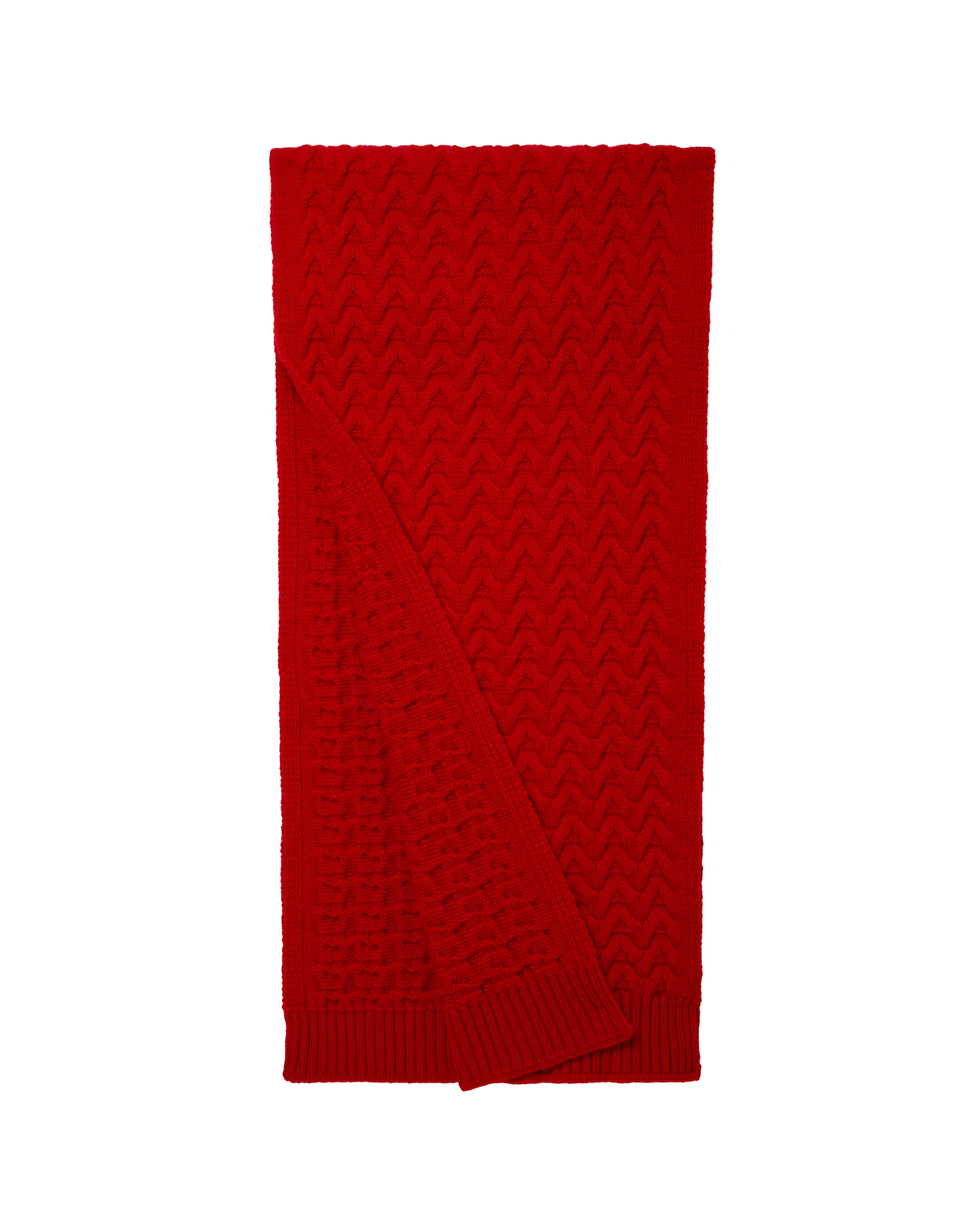 The Border Cable Scarf - Carmine
