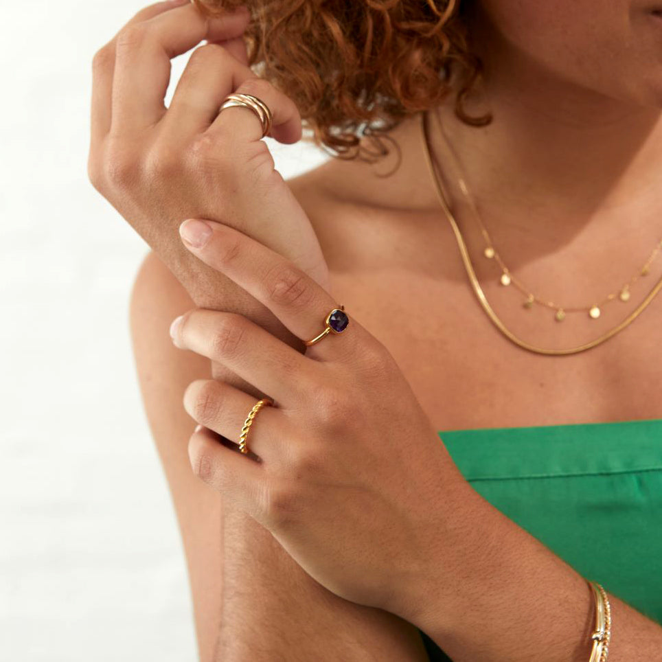 Alhambra Gold Vermeil Twisted Ring