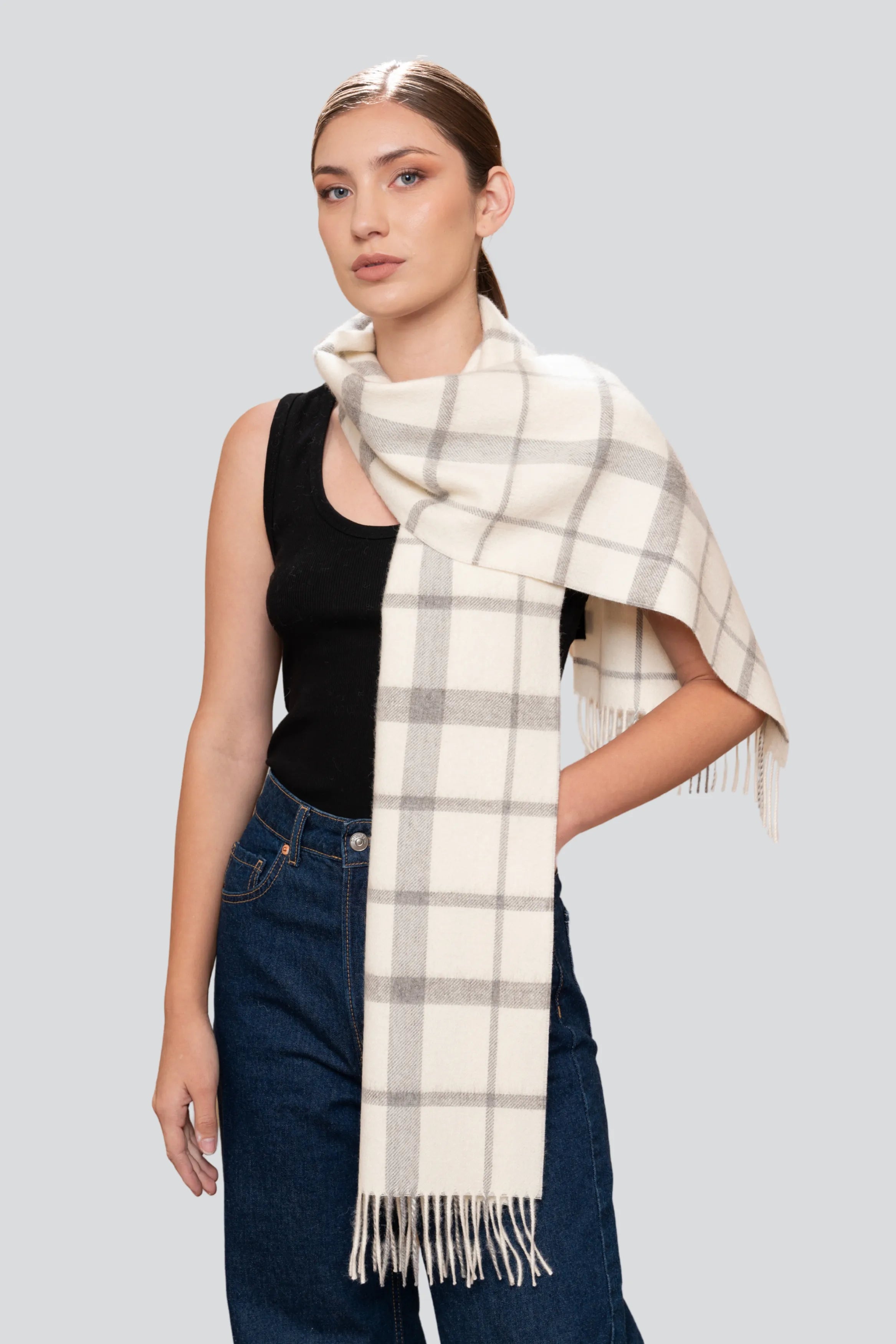 Alpaca Plaid Scarf
