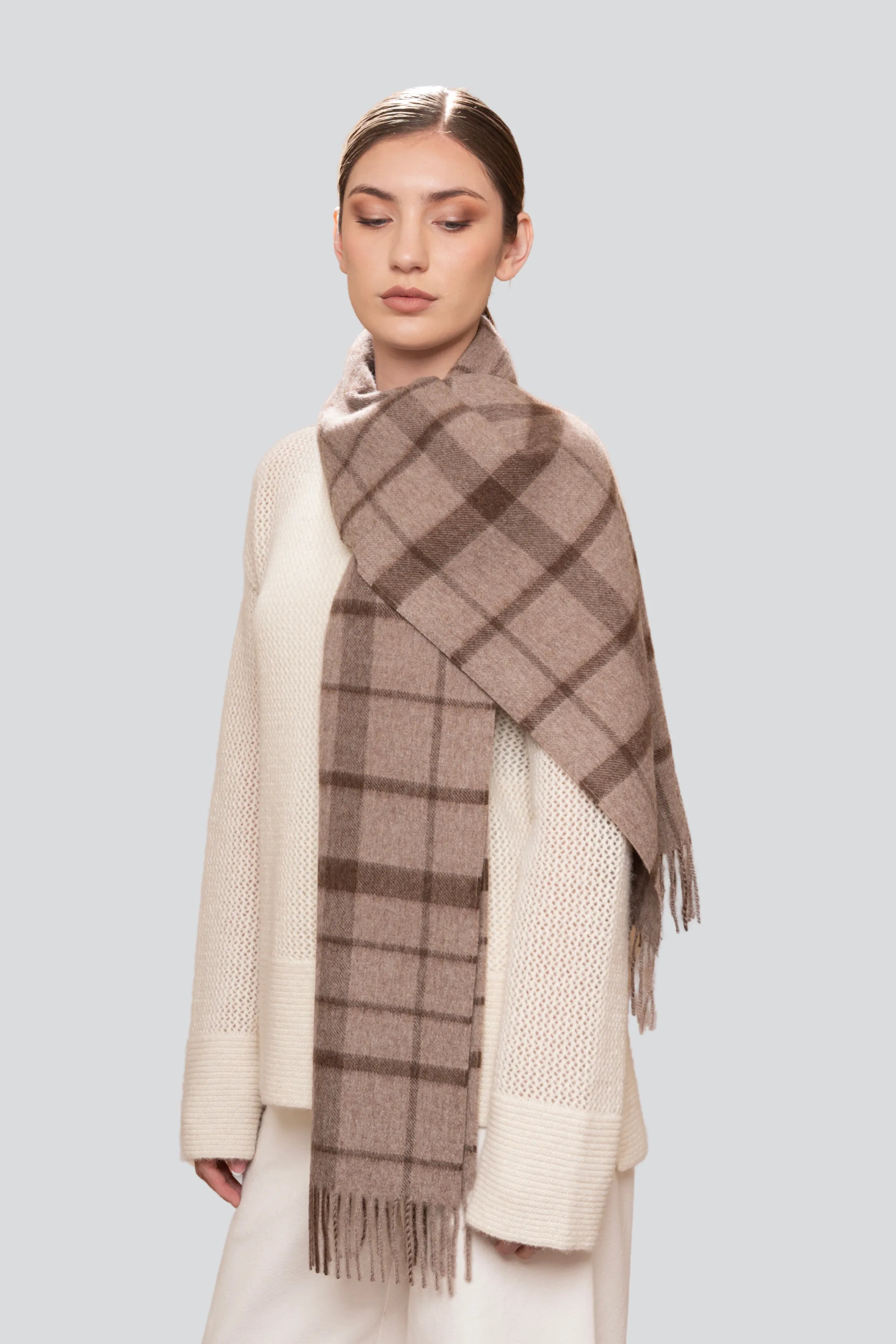 Alpaca Plaid Scarf