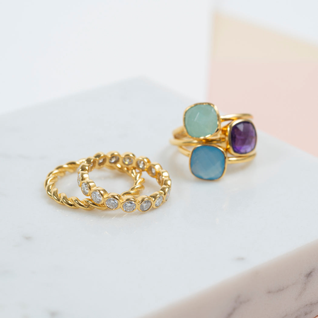 Alhambra Gold Vermeil Twisted Ring