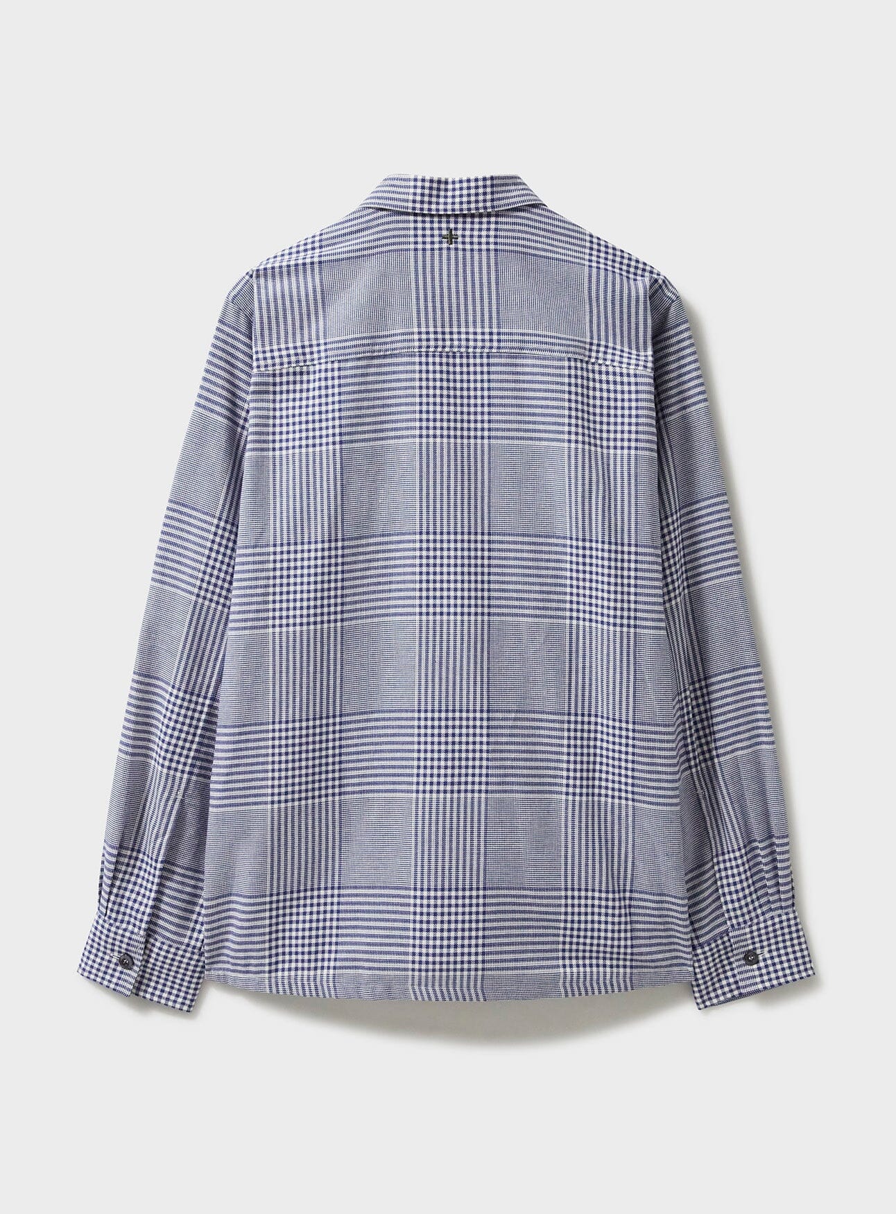 100% Recycled Cotton Navy Prince of Wales Neem St James Overshirt