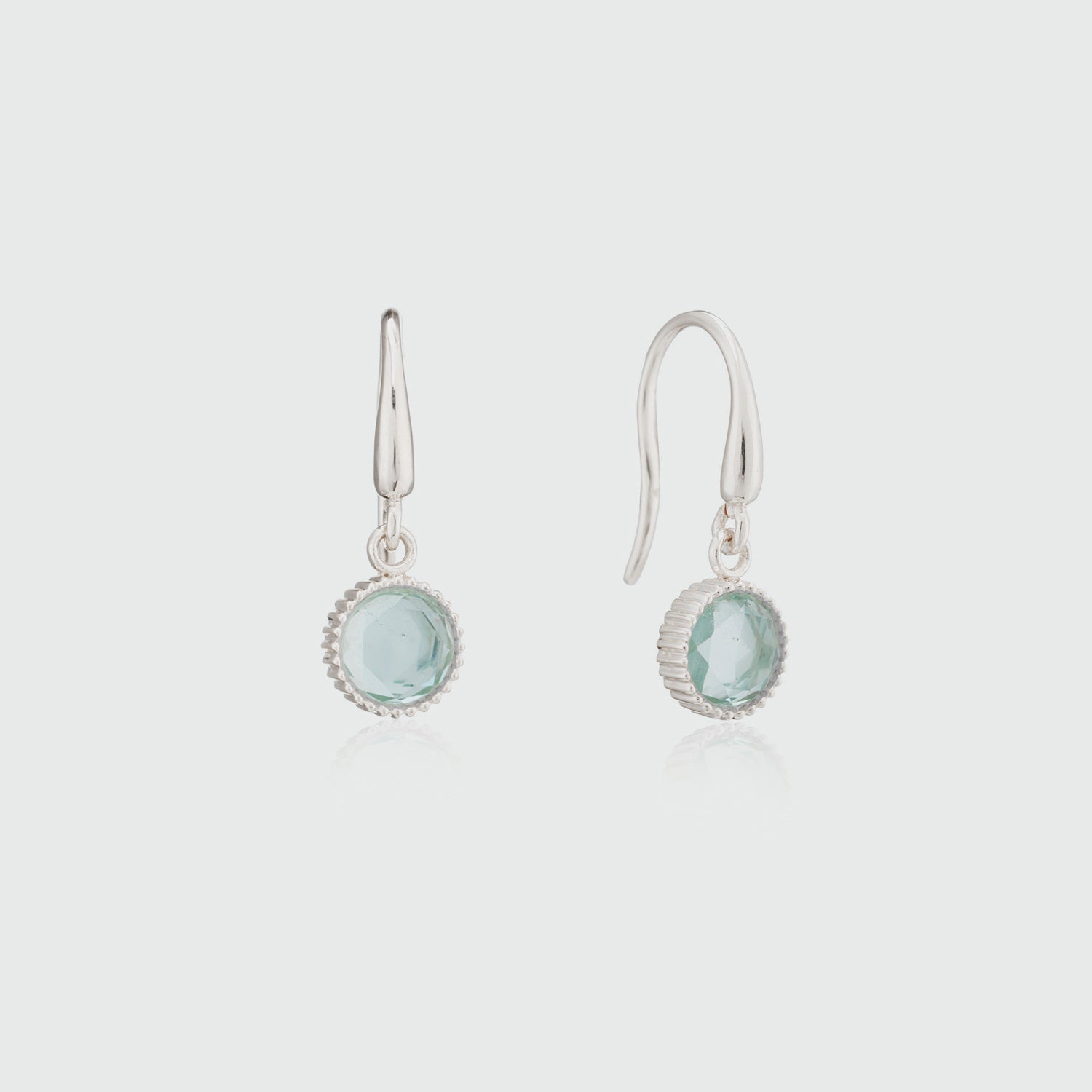 Barcelona Sterling Silver Birthstone Hook Earrings