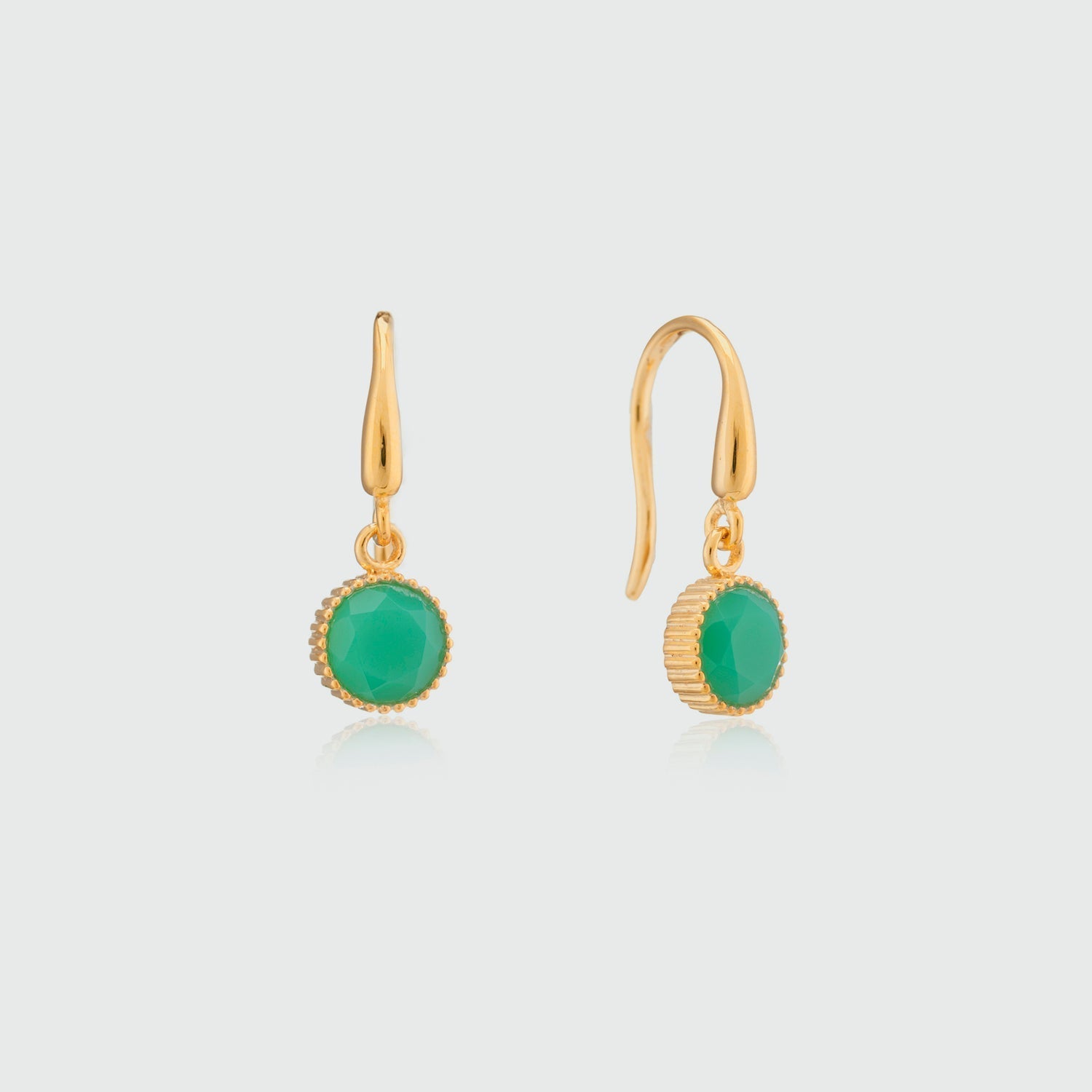 Barcelona Gold Vermeil Birthstone Hook Earrings