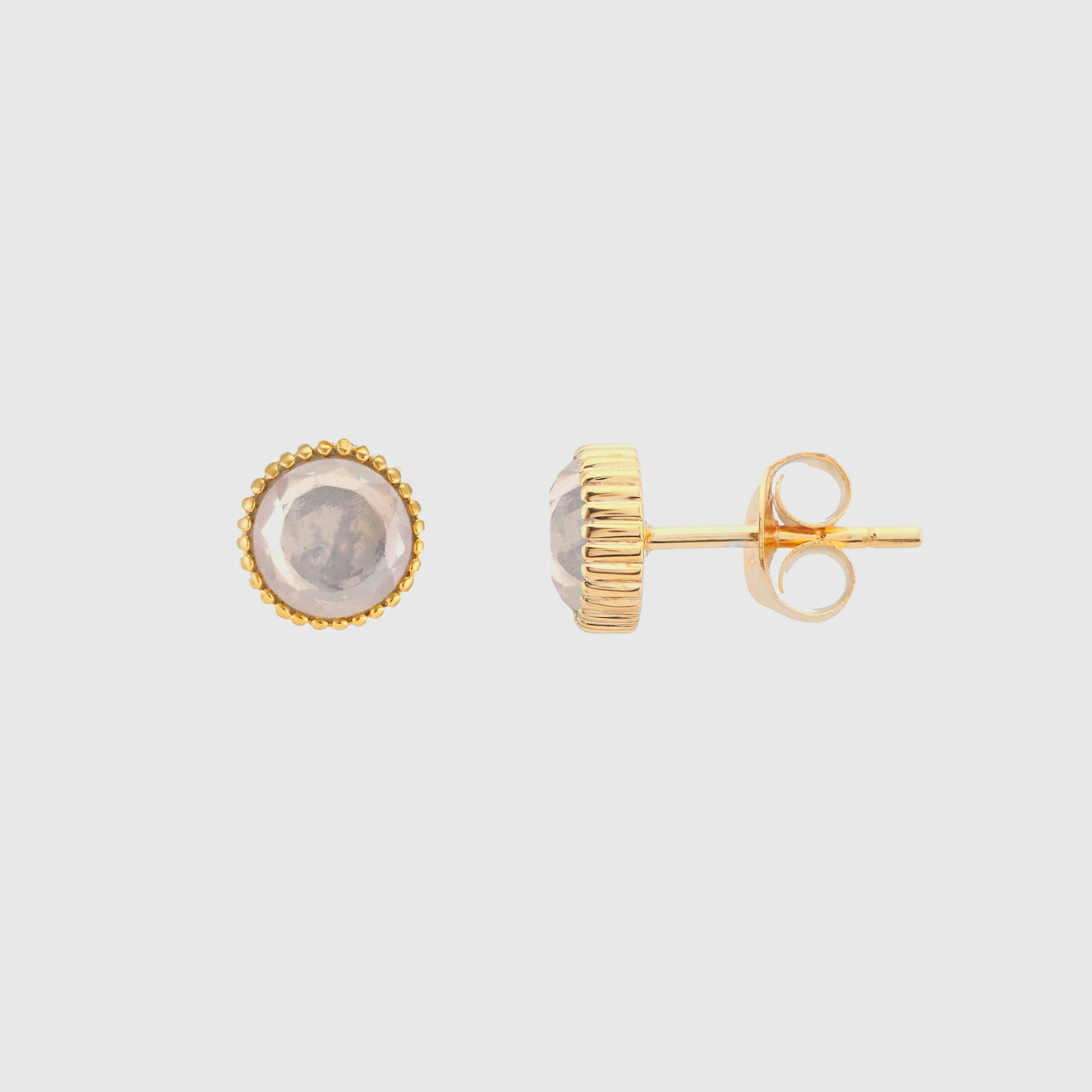 Barcelona Gold Vermeil Birthstone Stud Earrings